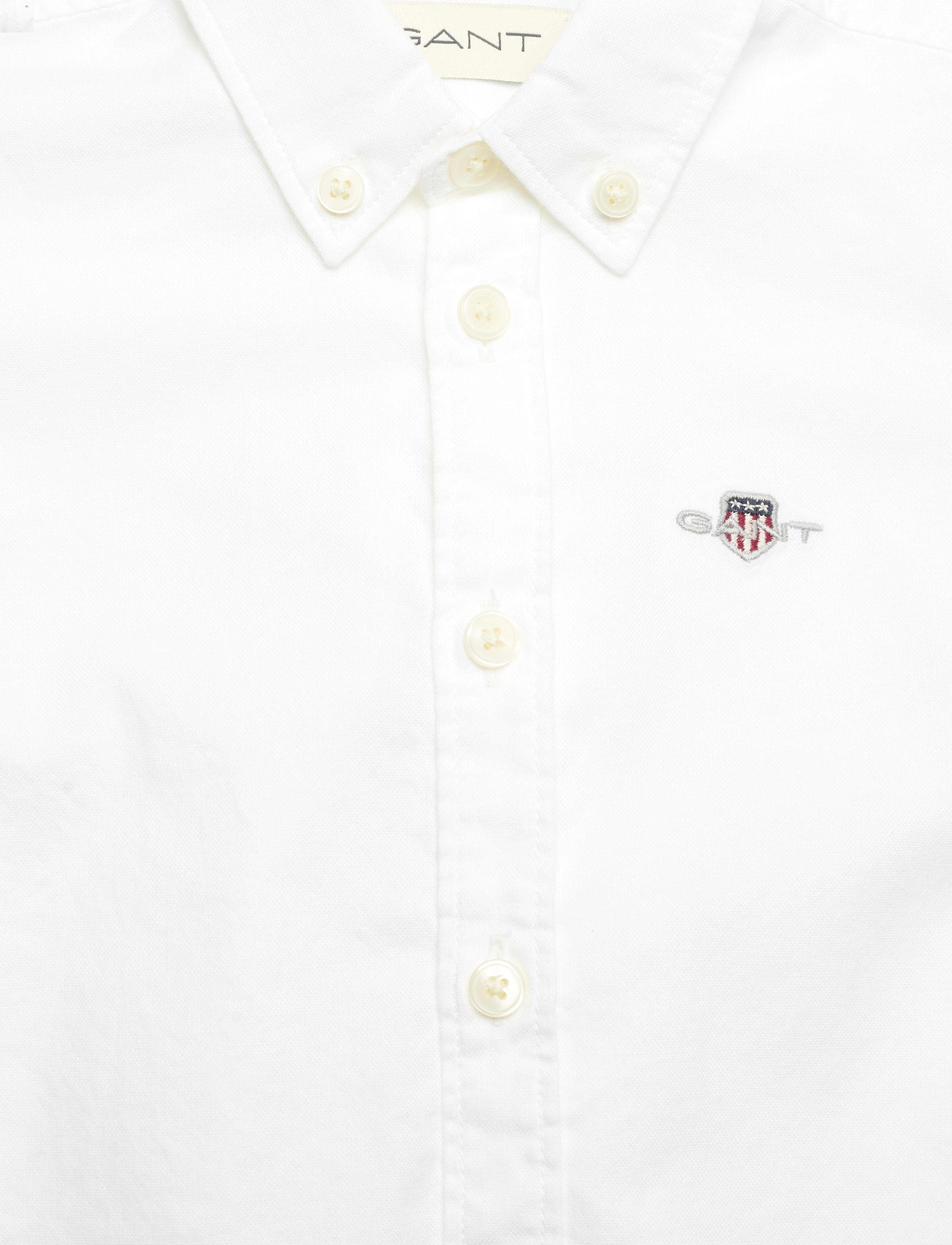 Gant - SHIELD OXFORD BD SHIRT - langærmede skjorter - white - 2