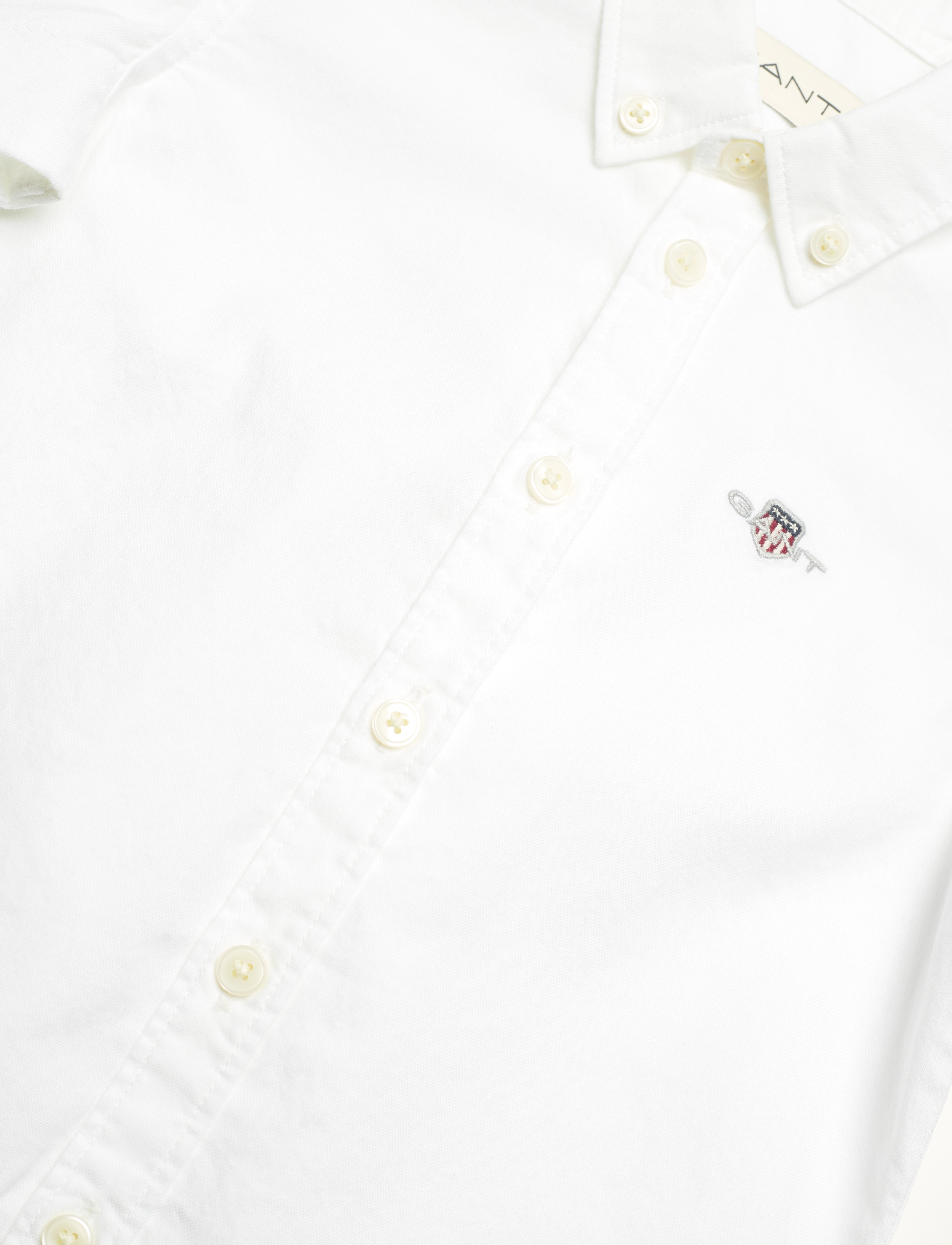 Gant - SHIELD OXFORD BD SHIRT - langærmede skjorter - white - 3