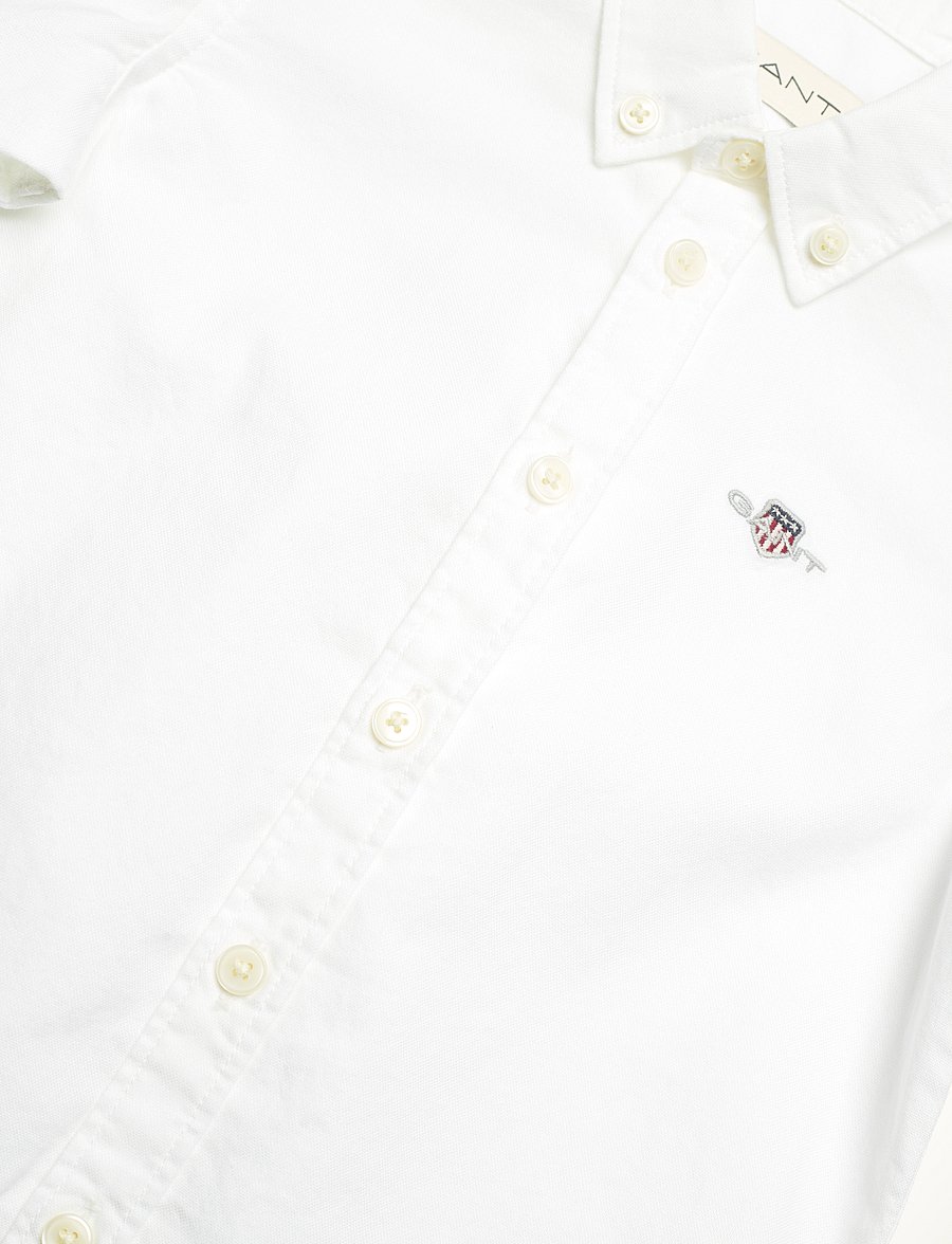 Gant - SHIELD OXFORD BD SHIRT - koszule z długimi rękawami - white - 3