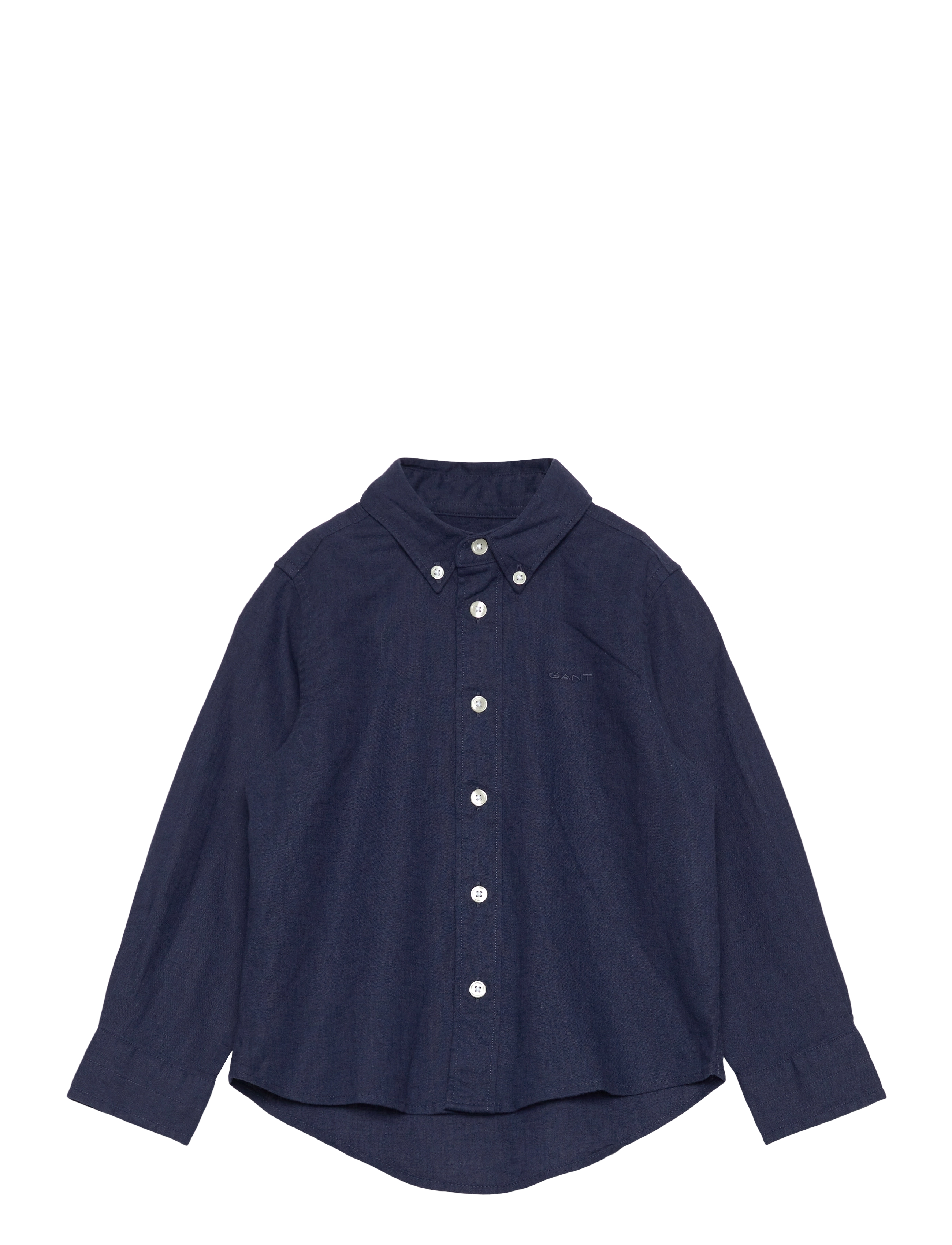 GANT Baumwolle Linen Bd Ls Shirt Navy - 92 - Kinder