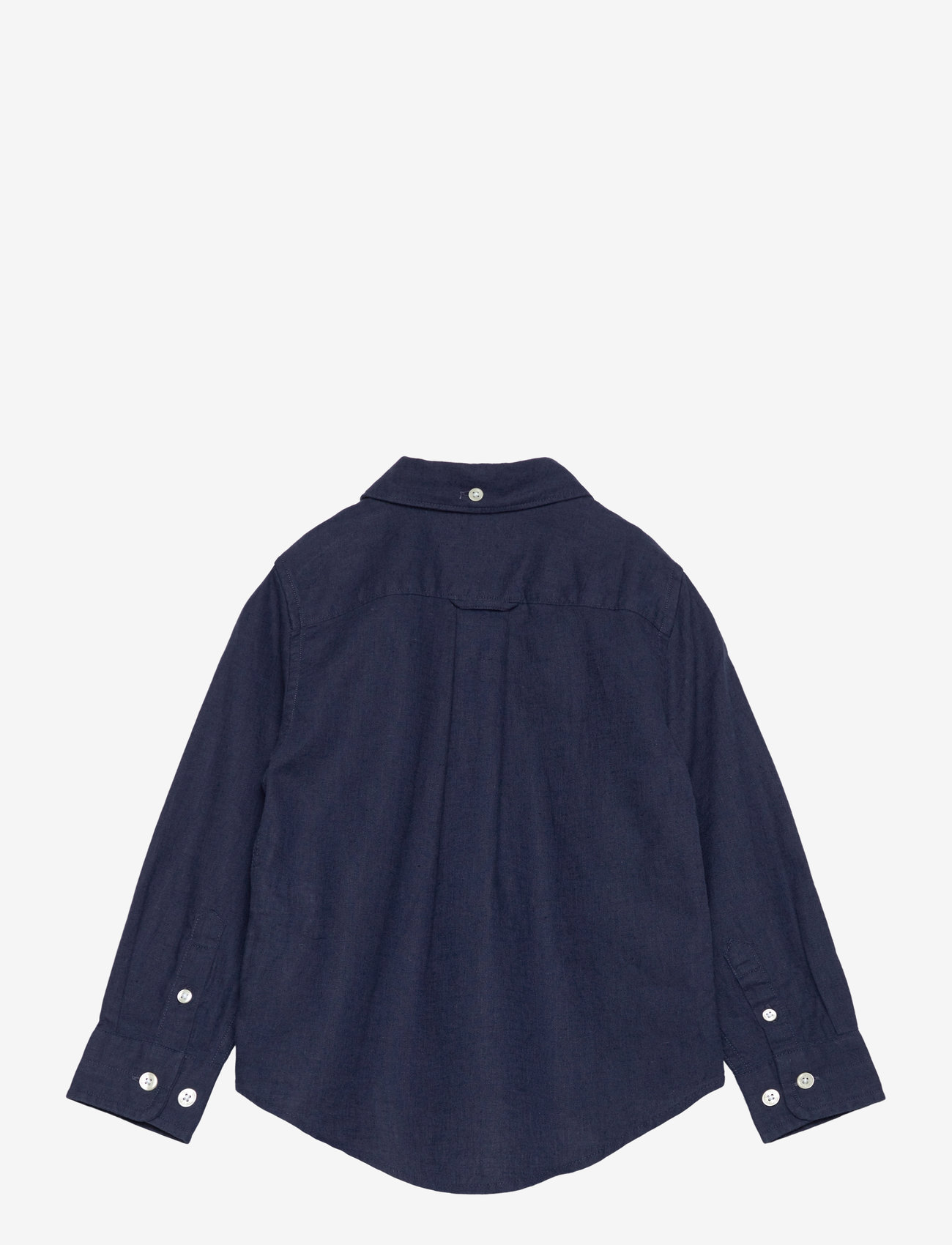 GANT - COTTON LINEN BD LS SHIRT - langærmede skjorter - marine - 1