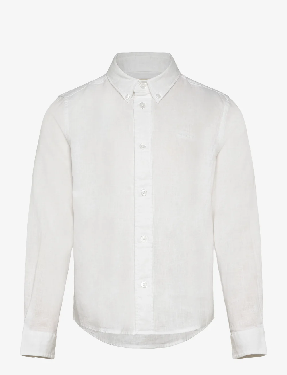GANT - COTTON LINEN BD LS SHIRT - pitkähihaiset kauluspaidat - white - 0