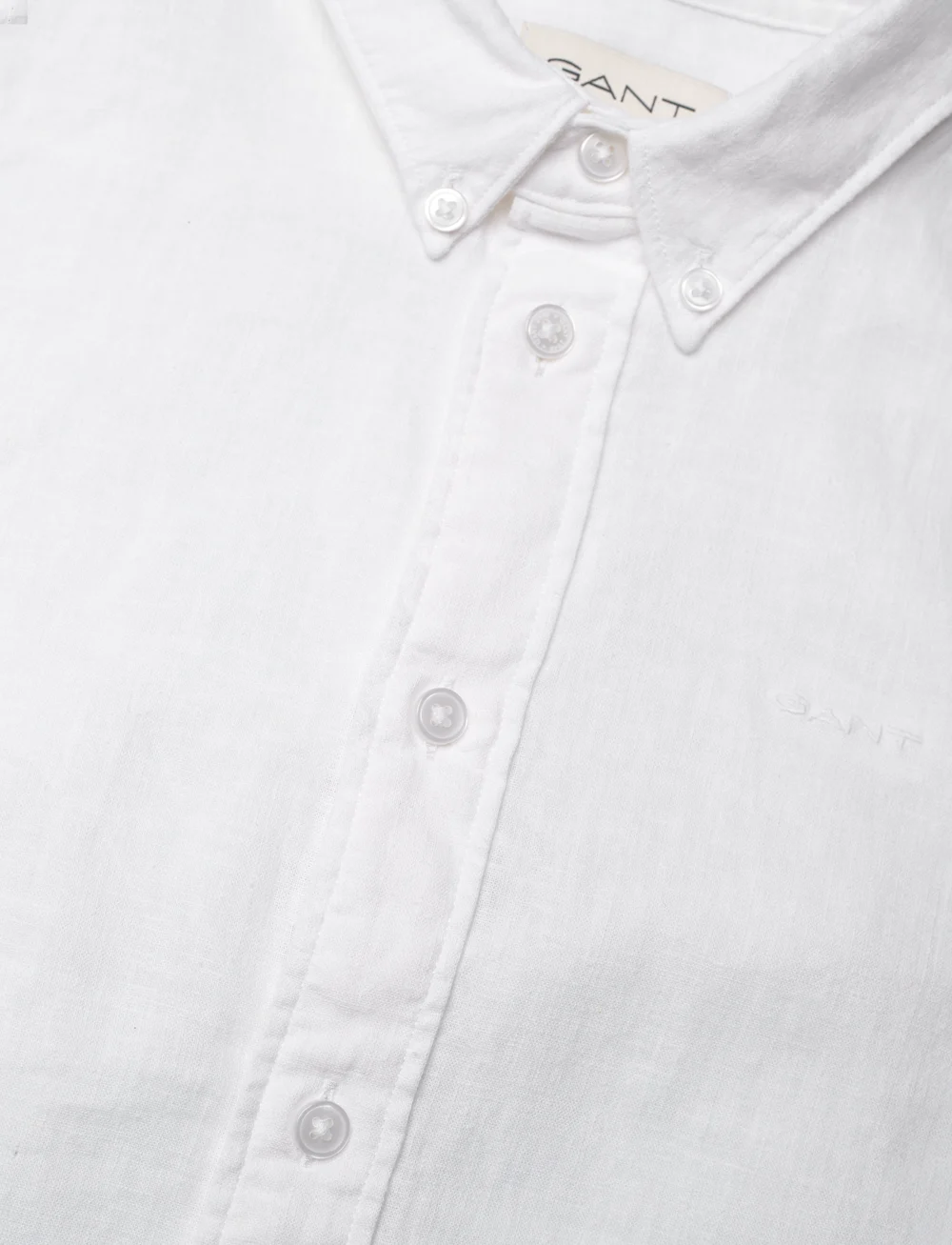 GANT - COTTON LINEN BD LS SHIRT - pitkähihaiset kauluspaidat - white - 2