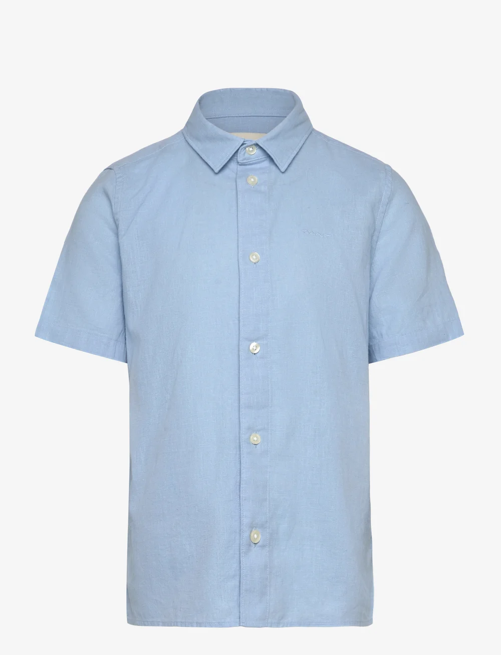 GANT - COTTON LINEN SS SHIRT - kurzärmlige hemden - fresh blue - 0