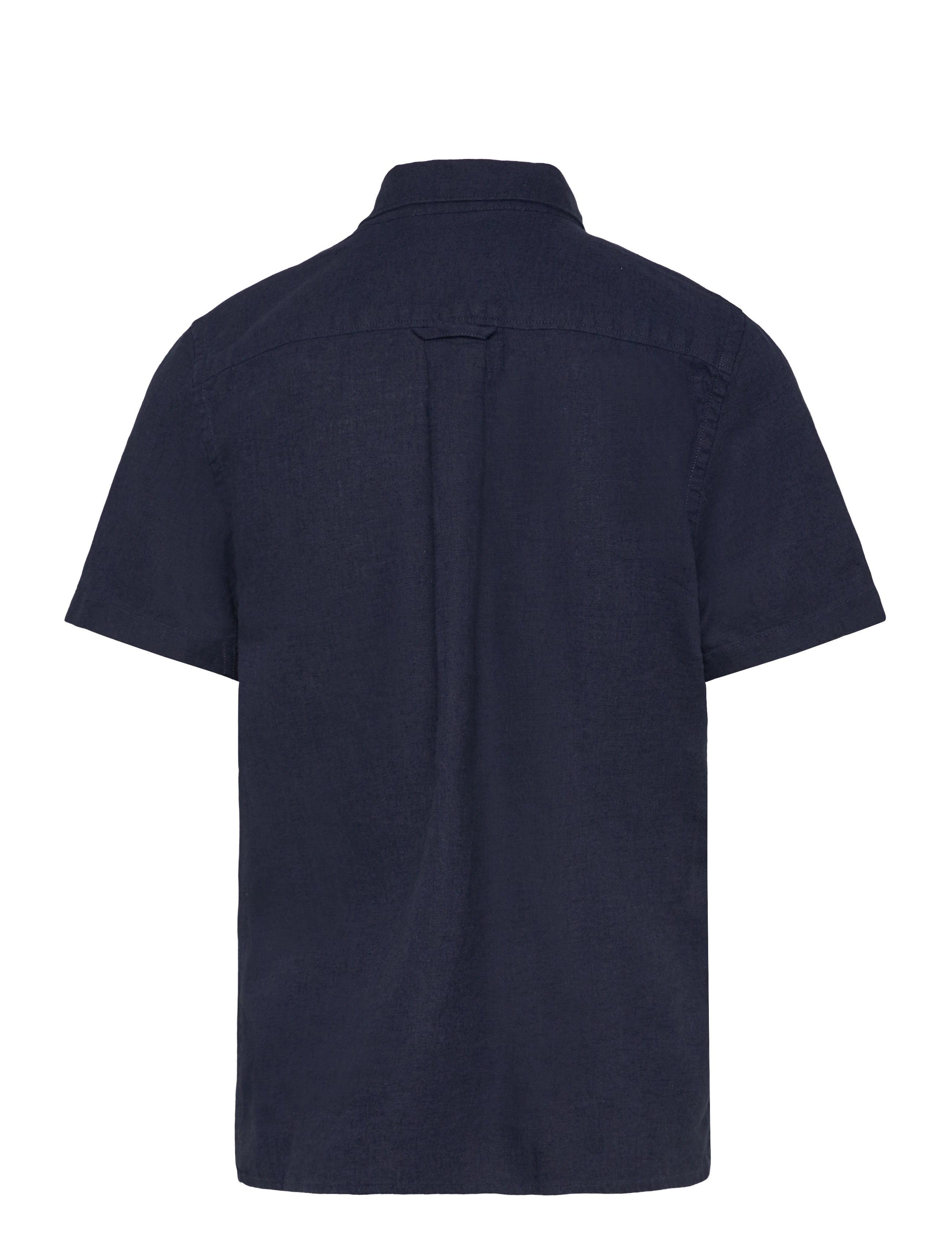 Gant - COTTON LINEN SS SHIRT - kortermede skjorter - marine - 1