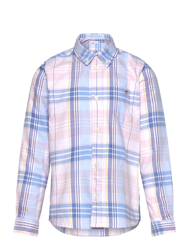 GANT - CHECKED OXFORD BD LS SHIRT - pikkade varrukatega särgid - light pink - 0