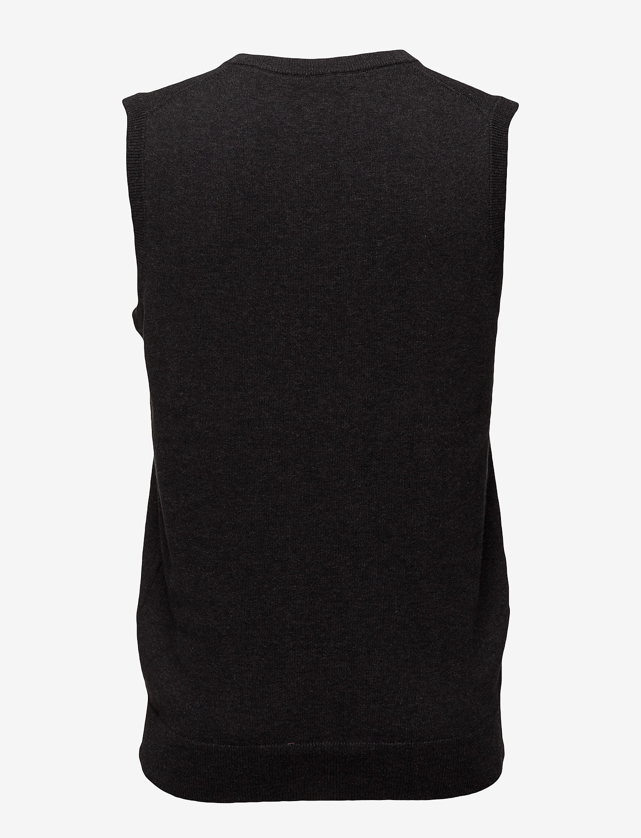 GANT - LT WEIGHT COTTON SLIPOVER - dk charcoal melange - 1