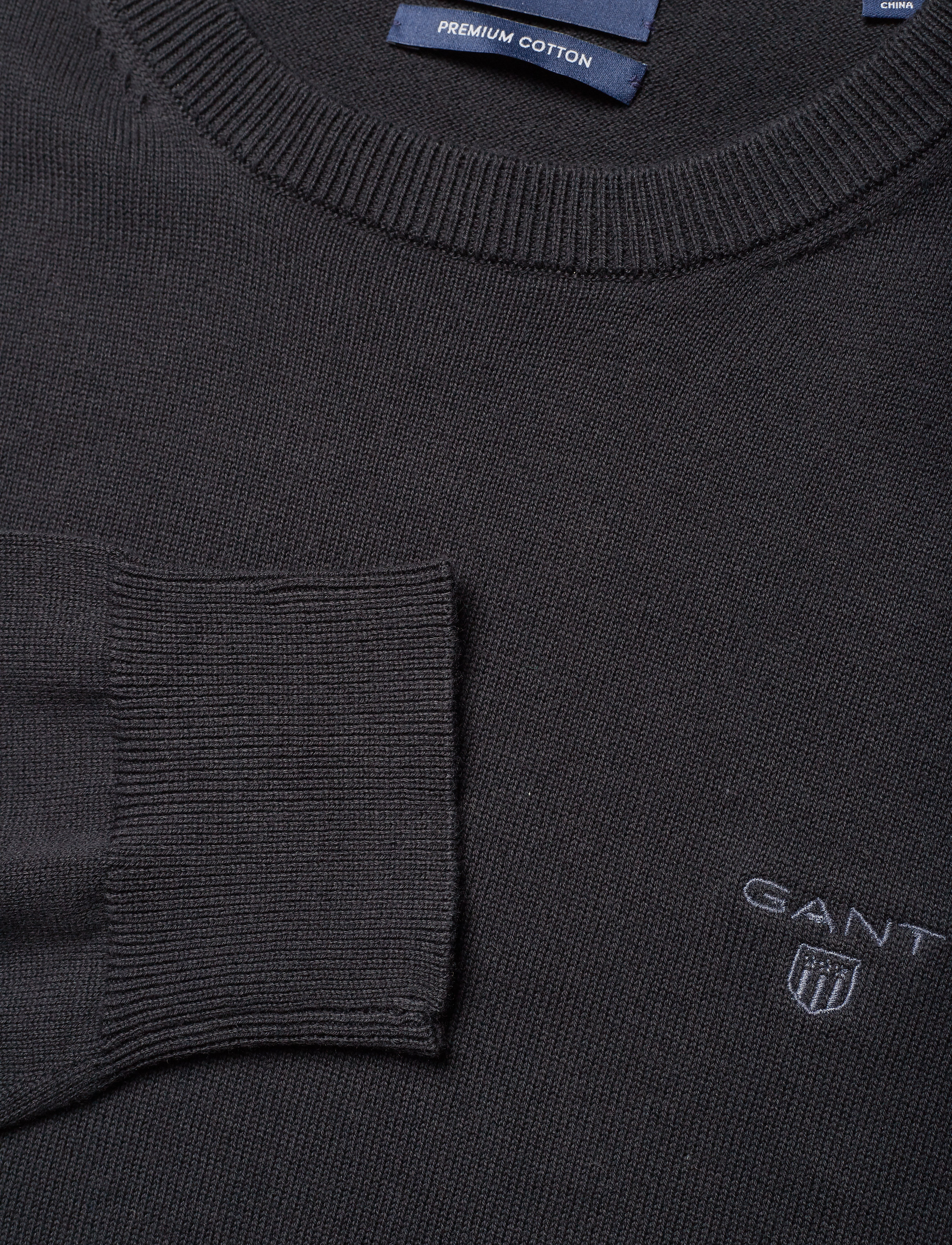 GANT - LIGHT WEIGHT COTTON CREW - dark denim blue melange - 2