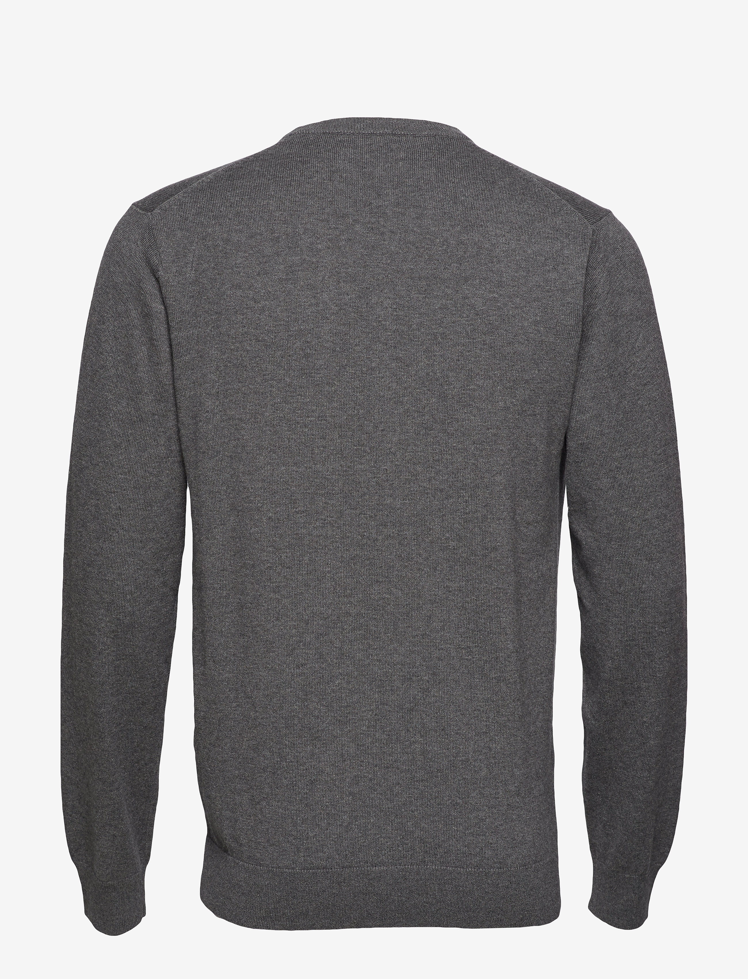 GANT - LIGHT WEIGHT COTTON V-NECK - charcoal melange - 1