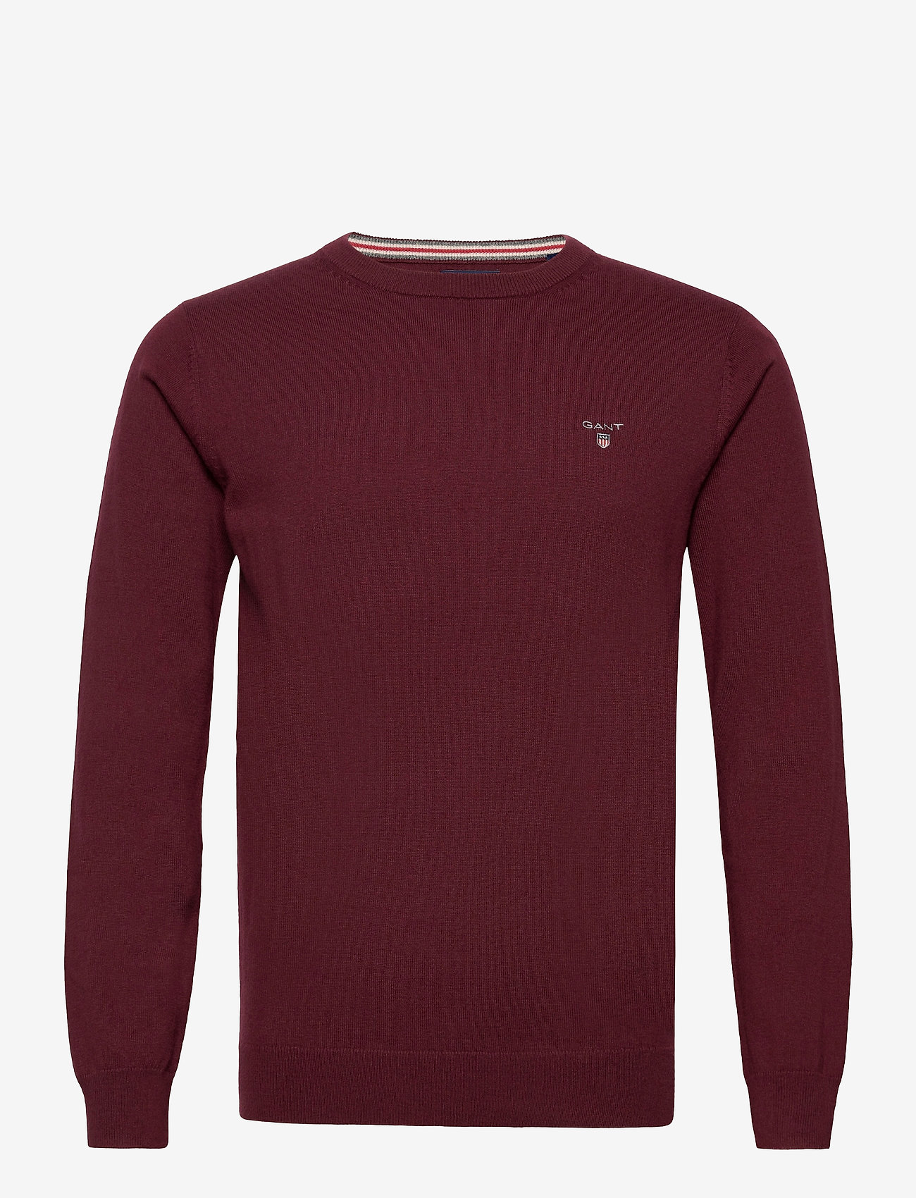 GANT - COTTON WOOL CREW - port red - 0