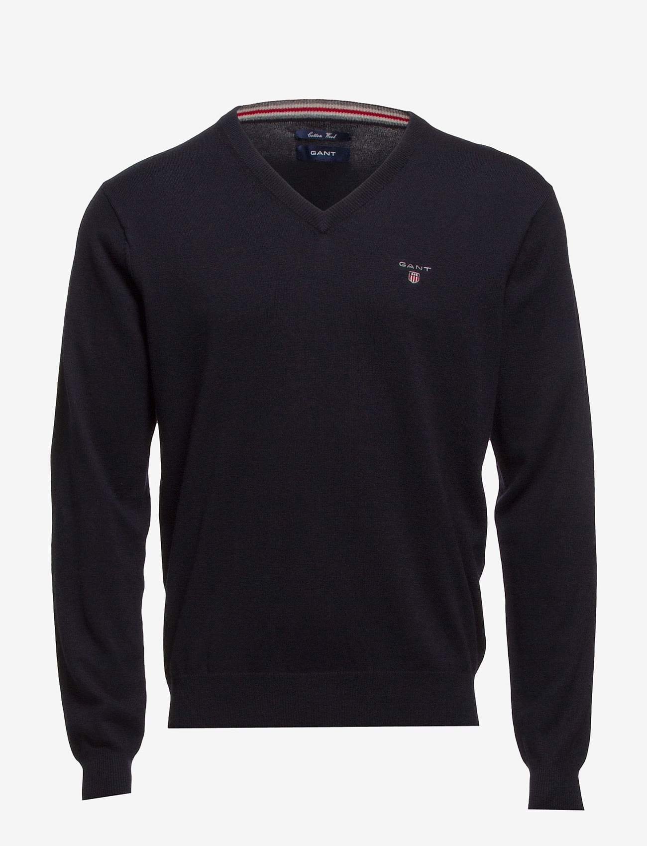 GANT - COTTON WOOL V-NECK - navy - 0