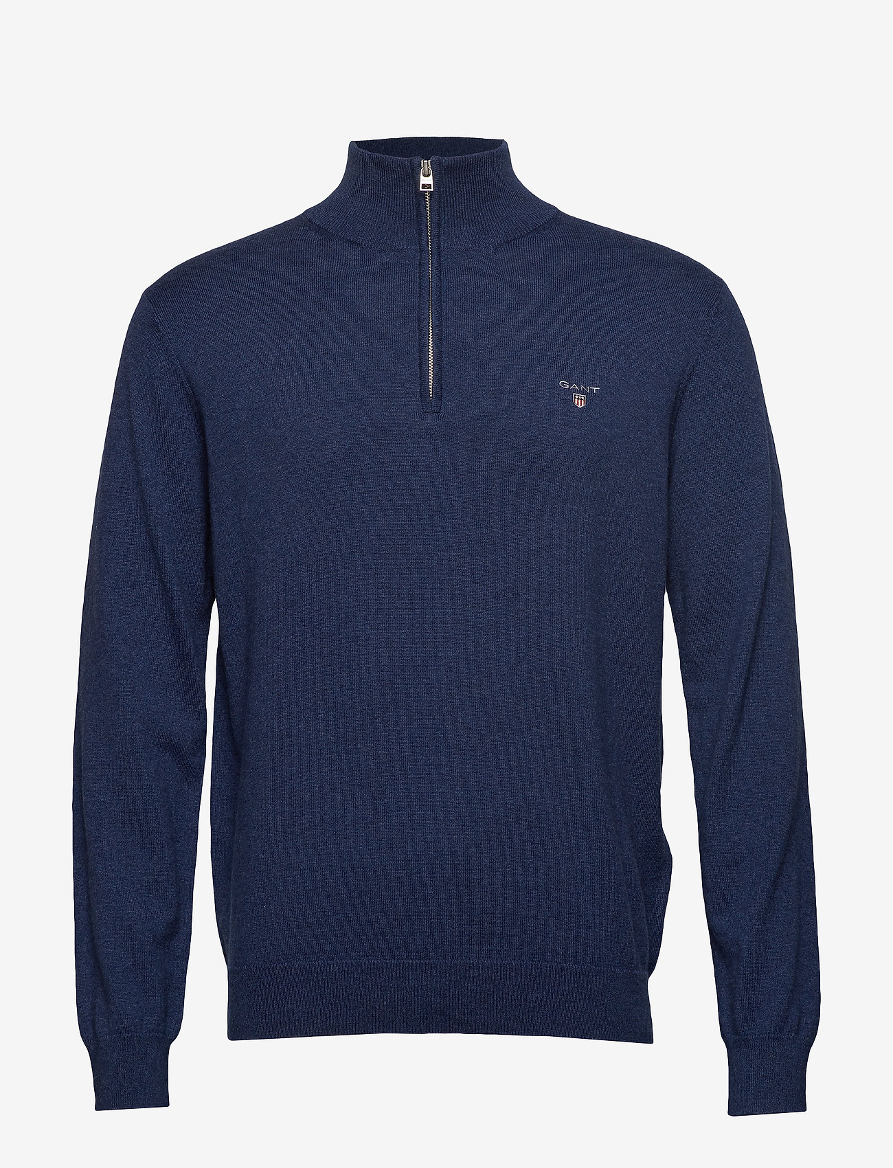 GANT - COTTON WOOL HALF ZIP - marine melange - 0