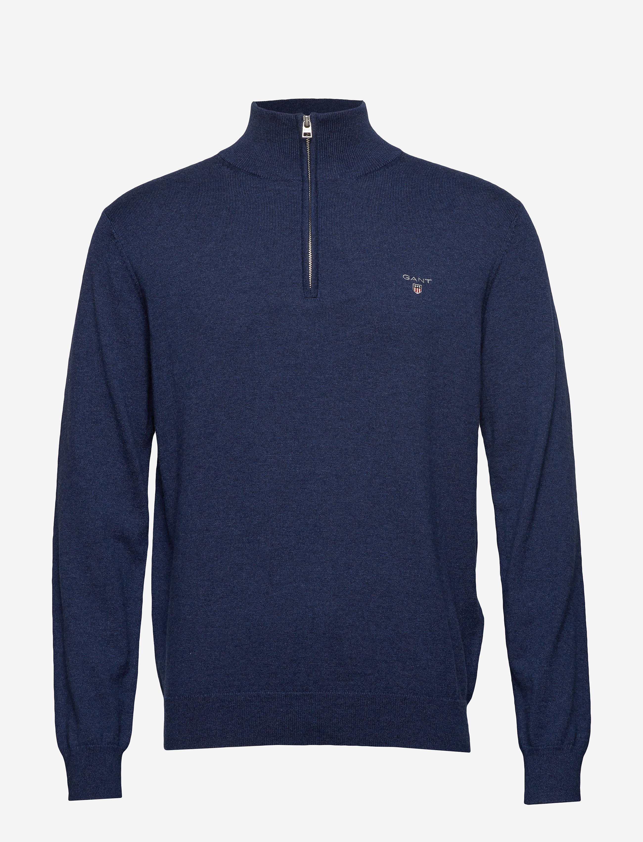 GANT - COTTON WOOL HALF ZIP - marine melange - 0