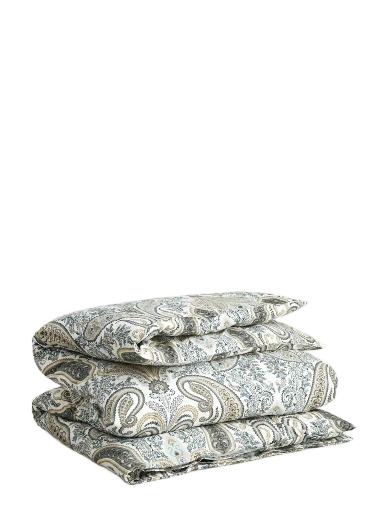KEY WEST PAISLEY SINGLE DUVET - DARK PUTTY