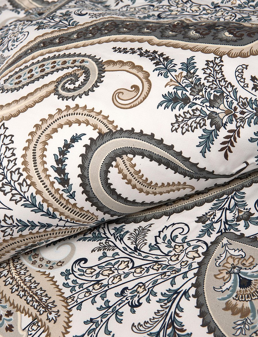 Gant - Paisley Single Duvet - påslakan - dark putty - 1