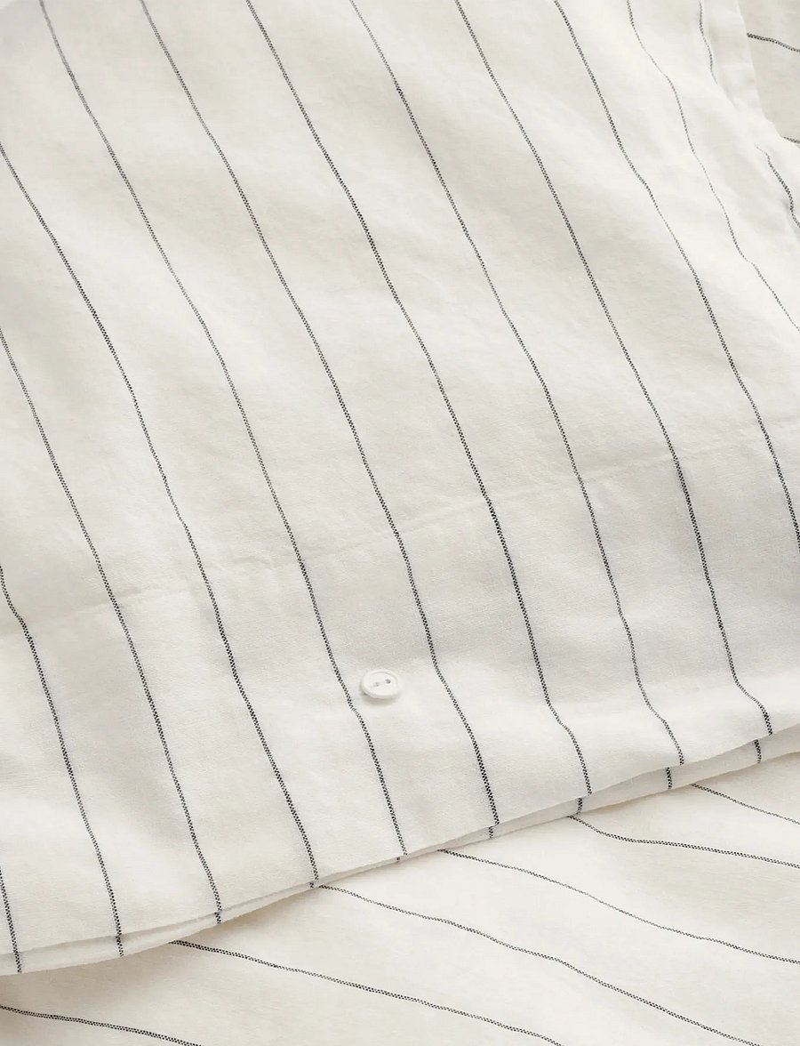 Gant - PINSTRIPE SINGLE DUVET - tekikotid - eggshell - 1
