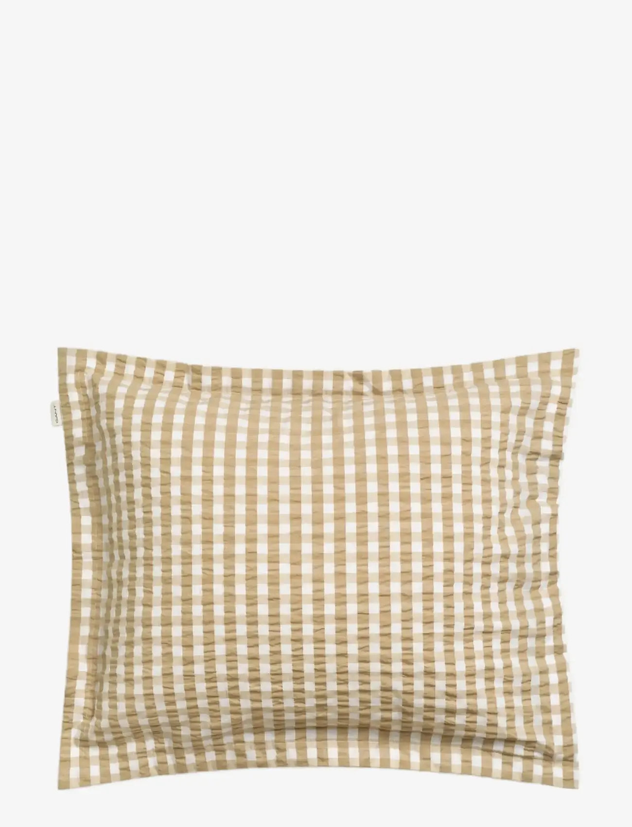 Gant - CHECK SEERSUCKER PILLOWCASE - pudebetræk - oat beige - 0