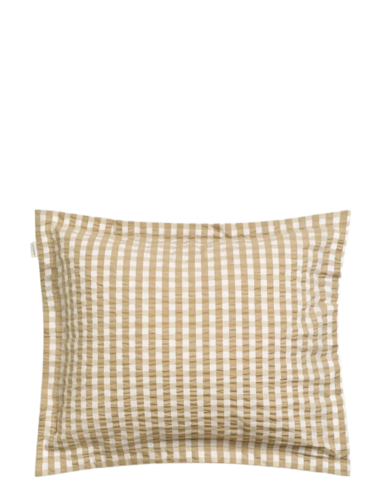 GANT CHECK SEERSUCKER PILLOWCASE - Textiles - OAT BEIGE / beige