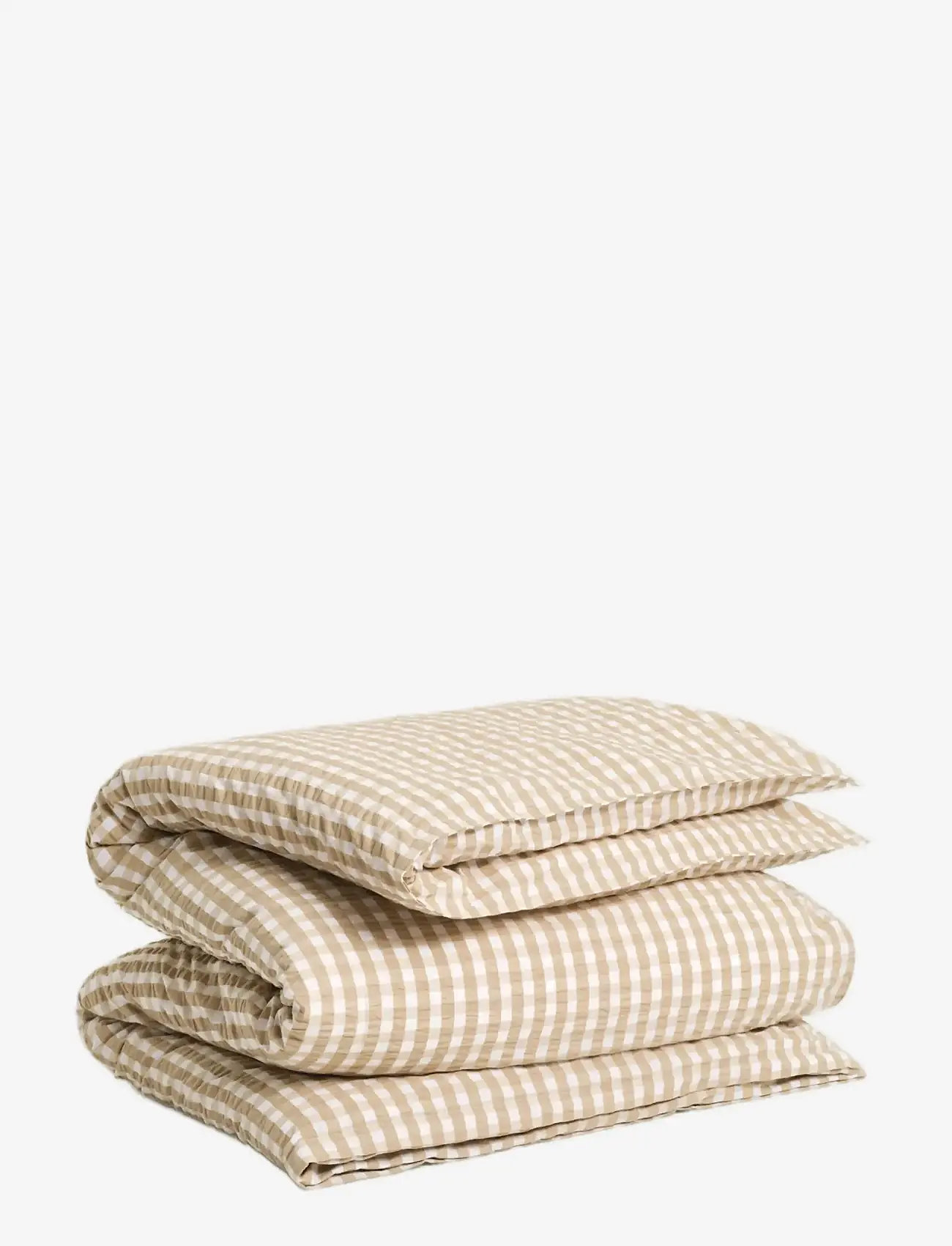 GANT - CHECK SEERSUCKER SINGLE DUVET - bettbezüge - oat beige - 0