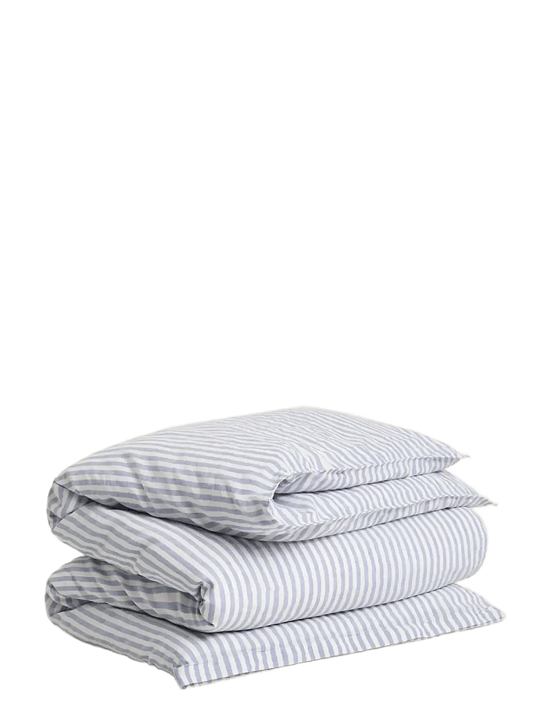GANT - COTTON LINEN STRIPE SINGLE DUVET - påslakan - faded denim - 0