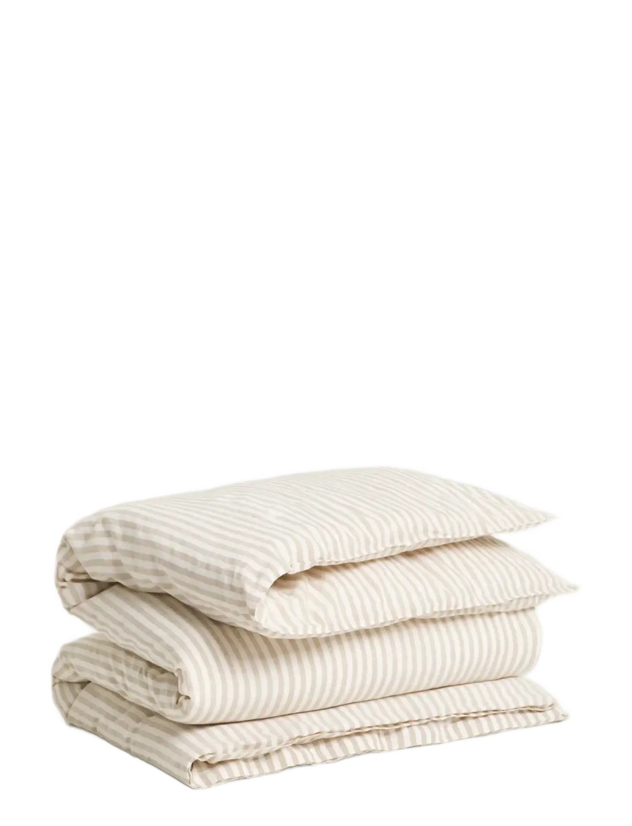 Gant COTTON LINEN STRIPE SINGLE DUVET - Påslakan - OAT BEIGE / beige
