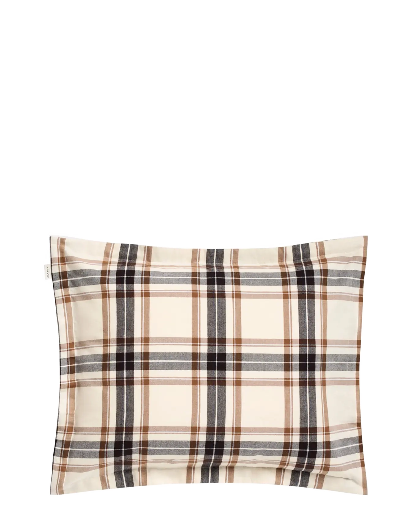 Gant FLANNEL CHECK PILLOWCASE - Tekstiler - BUTTERNUT BEIGE / beige