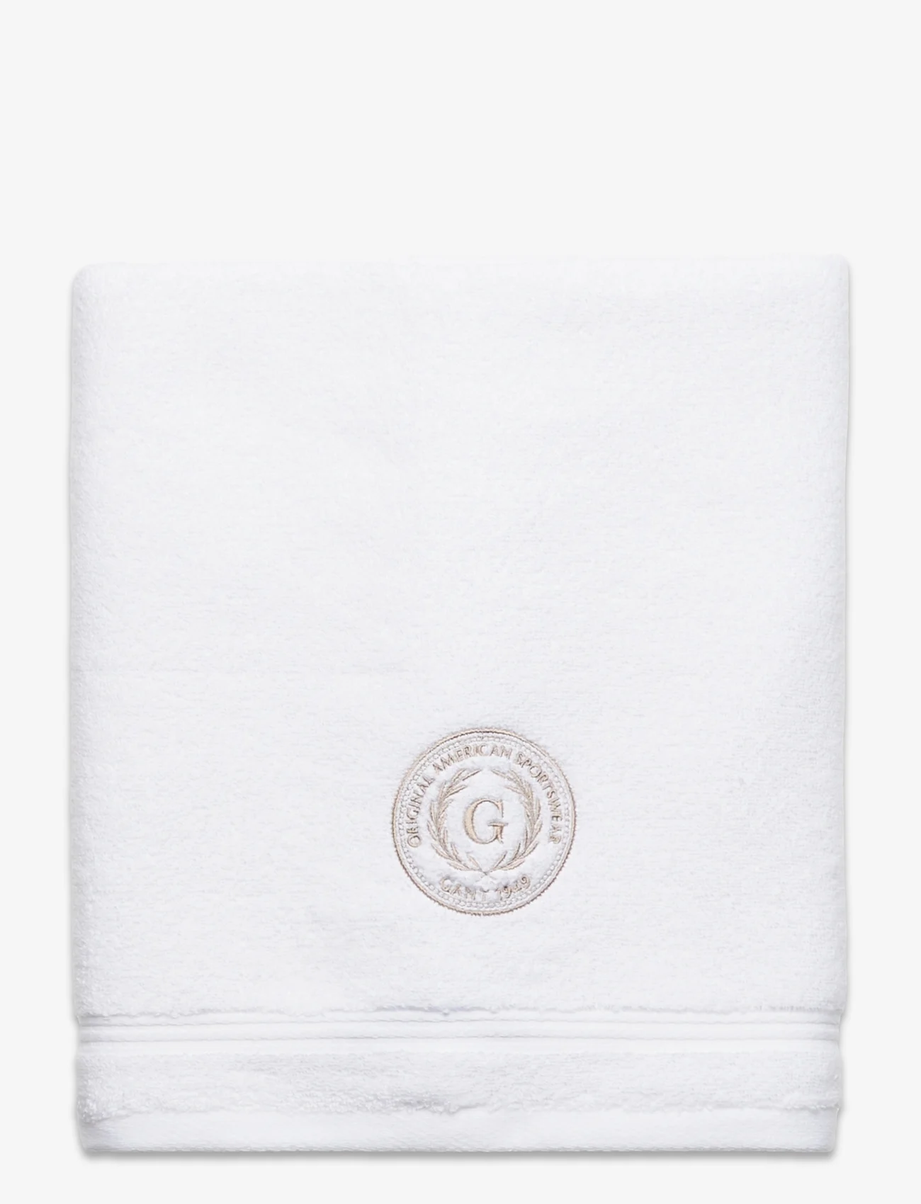 GANT - CREST TOWEL 70X140 - bathroom textiles - white - 0