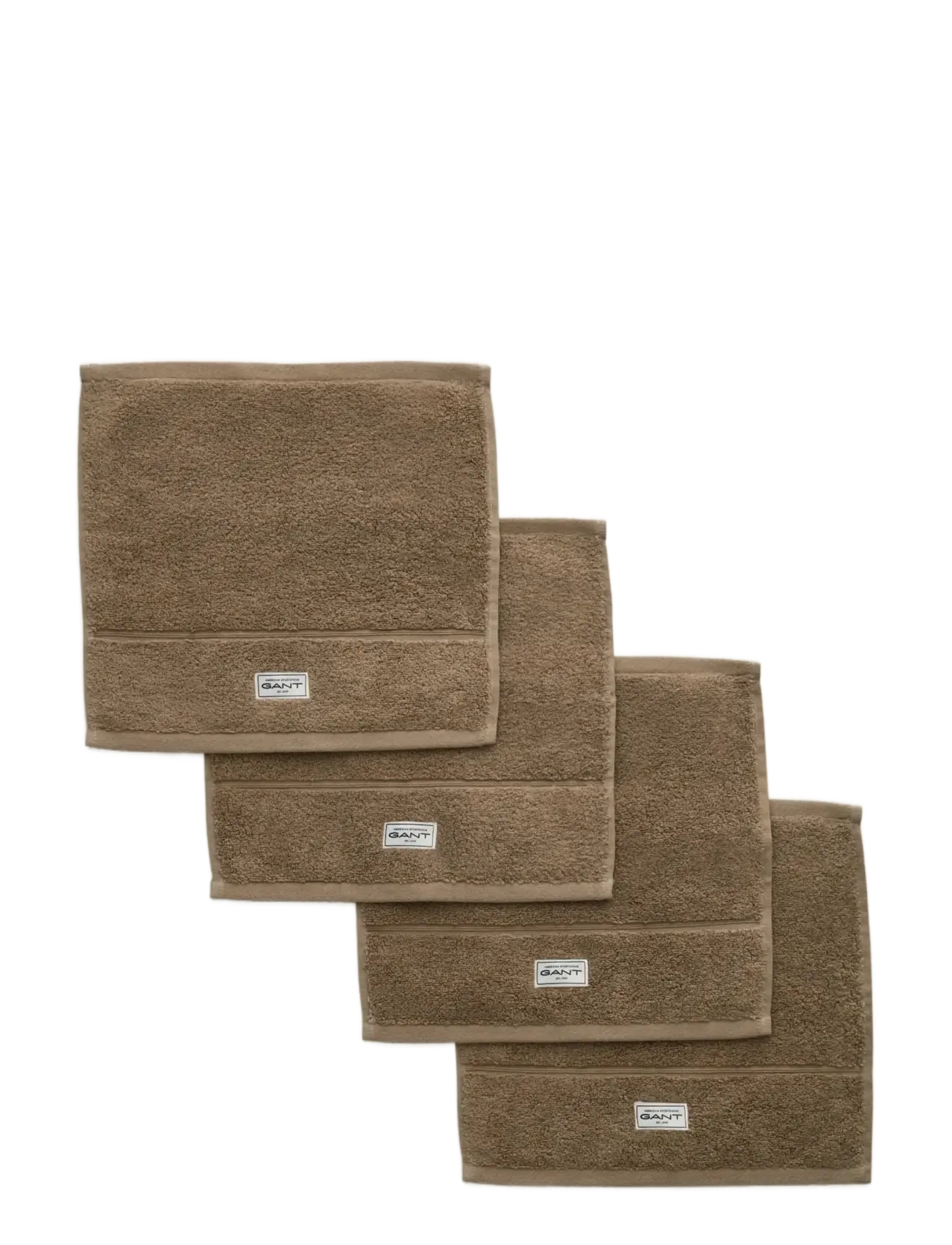Gant - PREMIUM TOWEL 30X30 4-PACK - näorätikud - cold beige - 1
