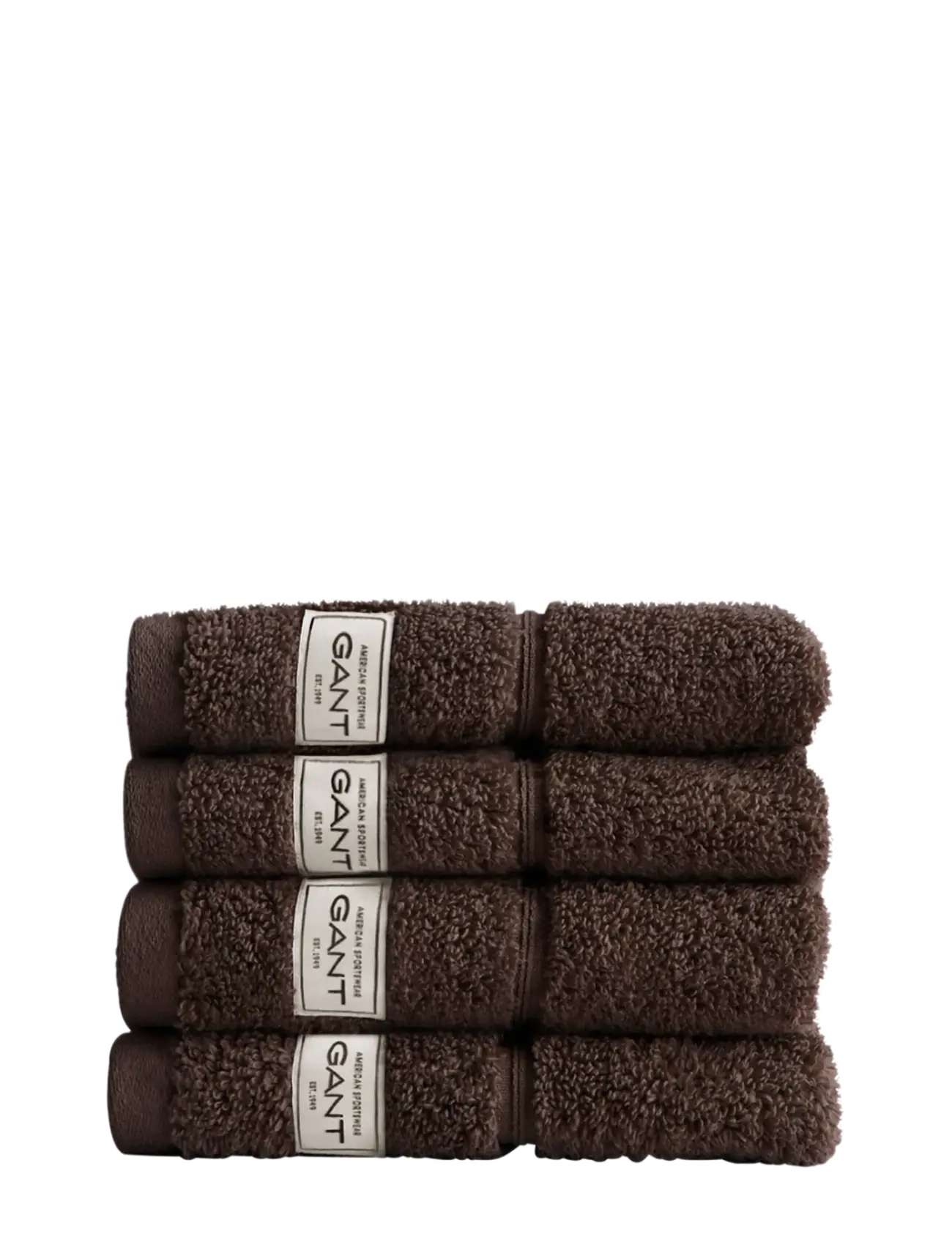 Gant PREMIUM TOWEL 30X30 4-PACK - Gant Home - DEEP BROWN / brown