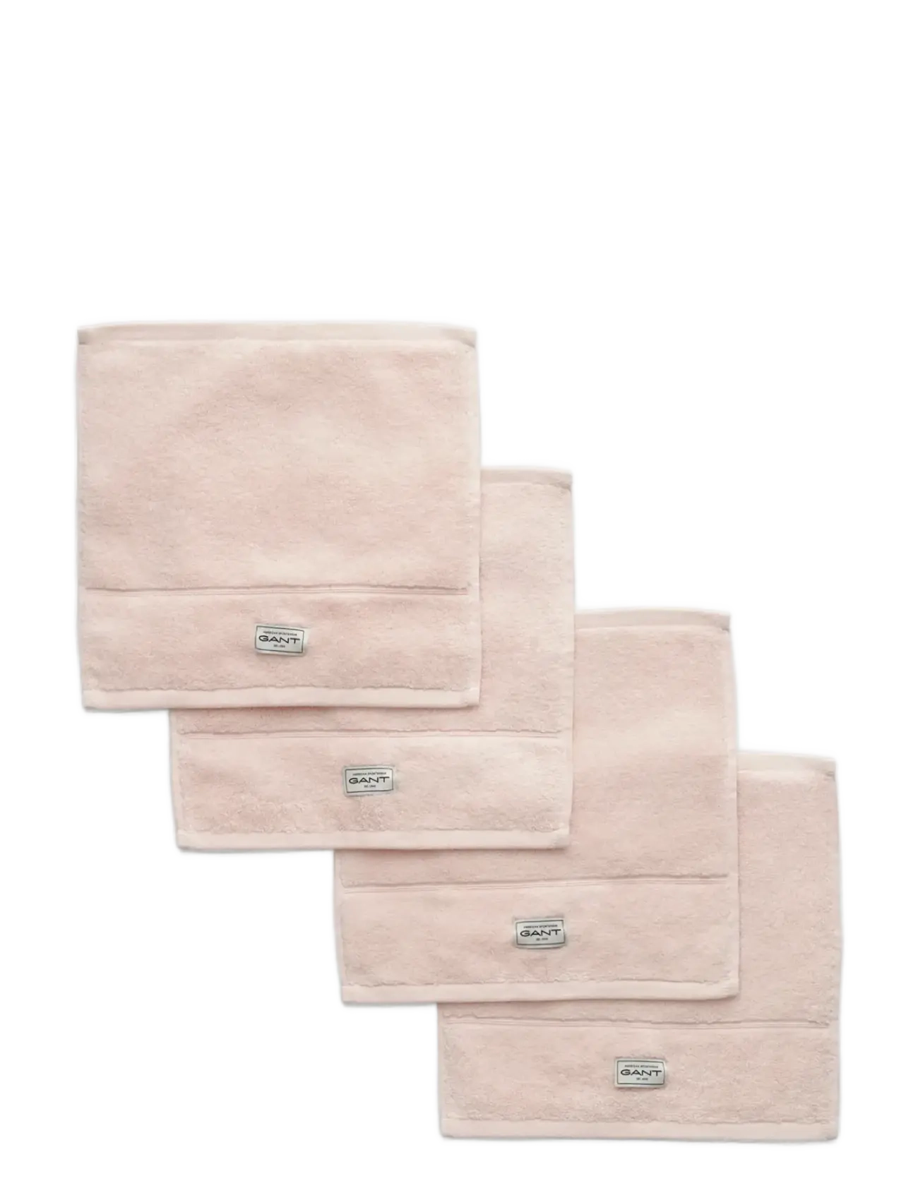 Gant - PREMIUM TOWEL 30X30 4-PACK - näorätikud - pink embrace - 1