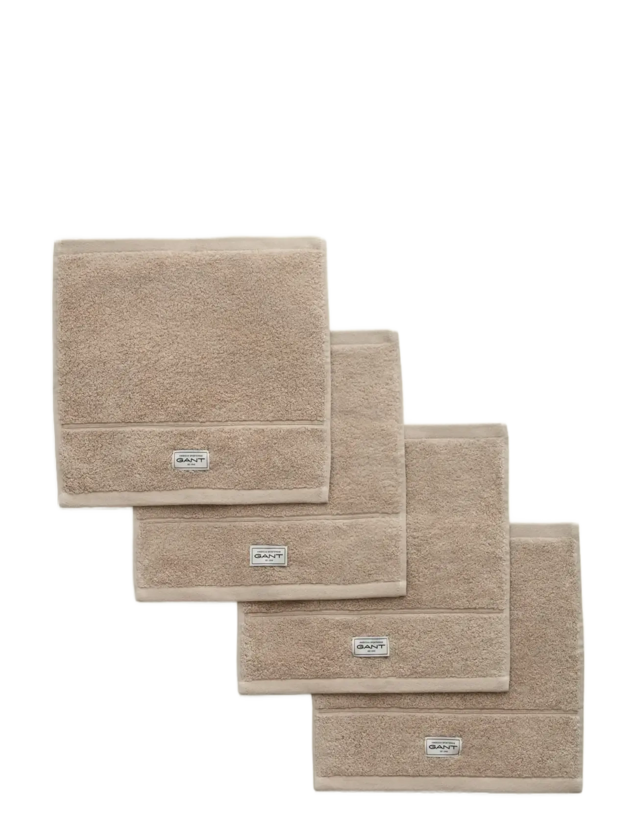 Gant - PREMIUM TOWEL 30X30 4-PACK - näorätikud - silver sand - 1