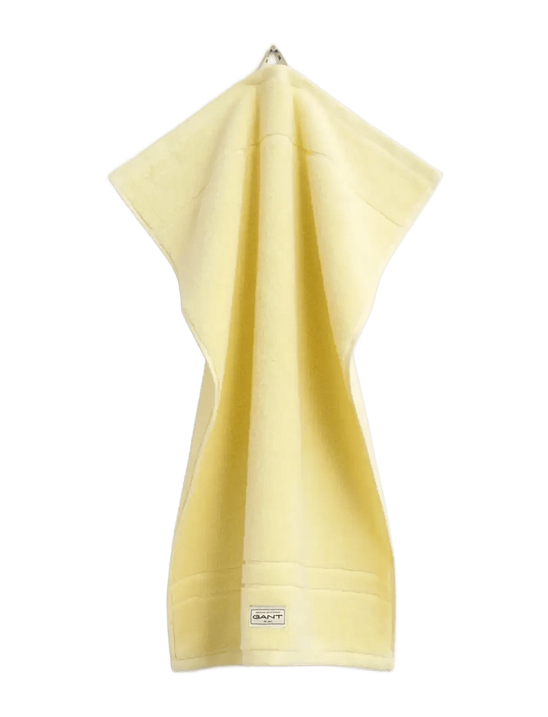 GANT - PREMIUM TOWEL 50X70 - gästhanddukar - vanilla yellow - 0