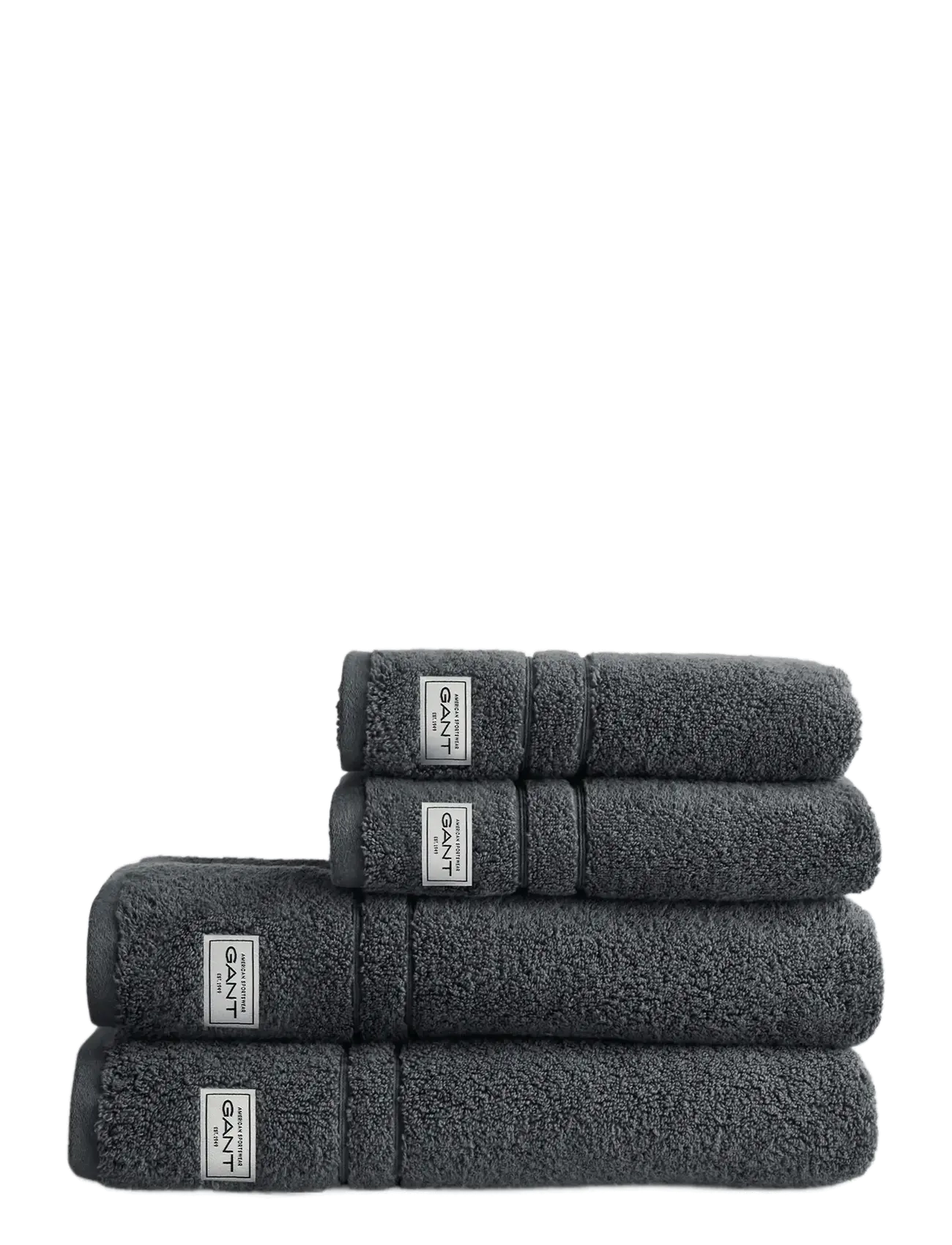 Gant 4-Pack Premium Towels, Hand Håndklæde, Grå, Str: 50X70CM