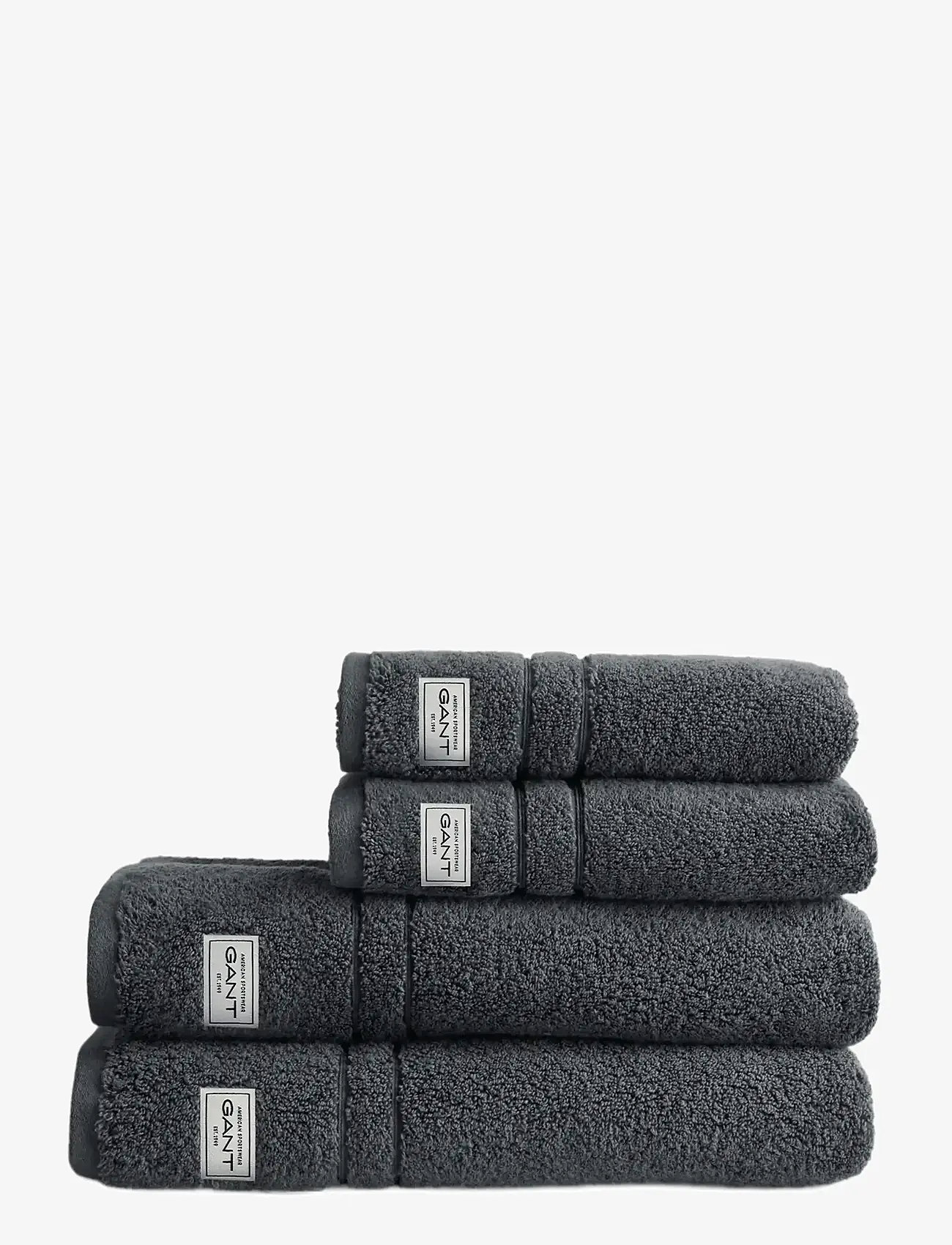 GANT - 4-Pack Premium Towels - rankų rankšluosčiai - anchor grey - 1