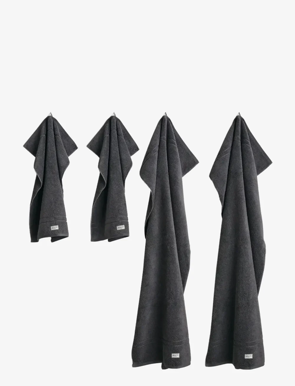 GANT - PREMIUM 4-PACK 50X70 70X140 - bath towels - anchor grey - 1