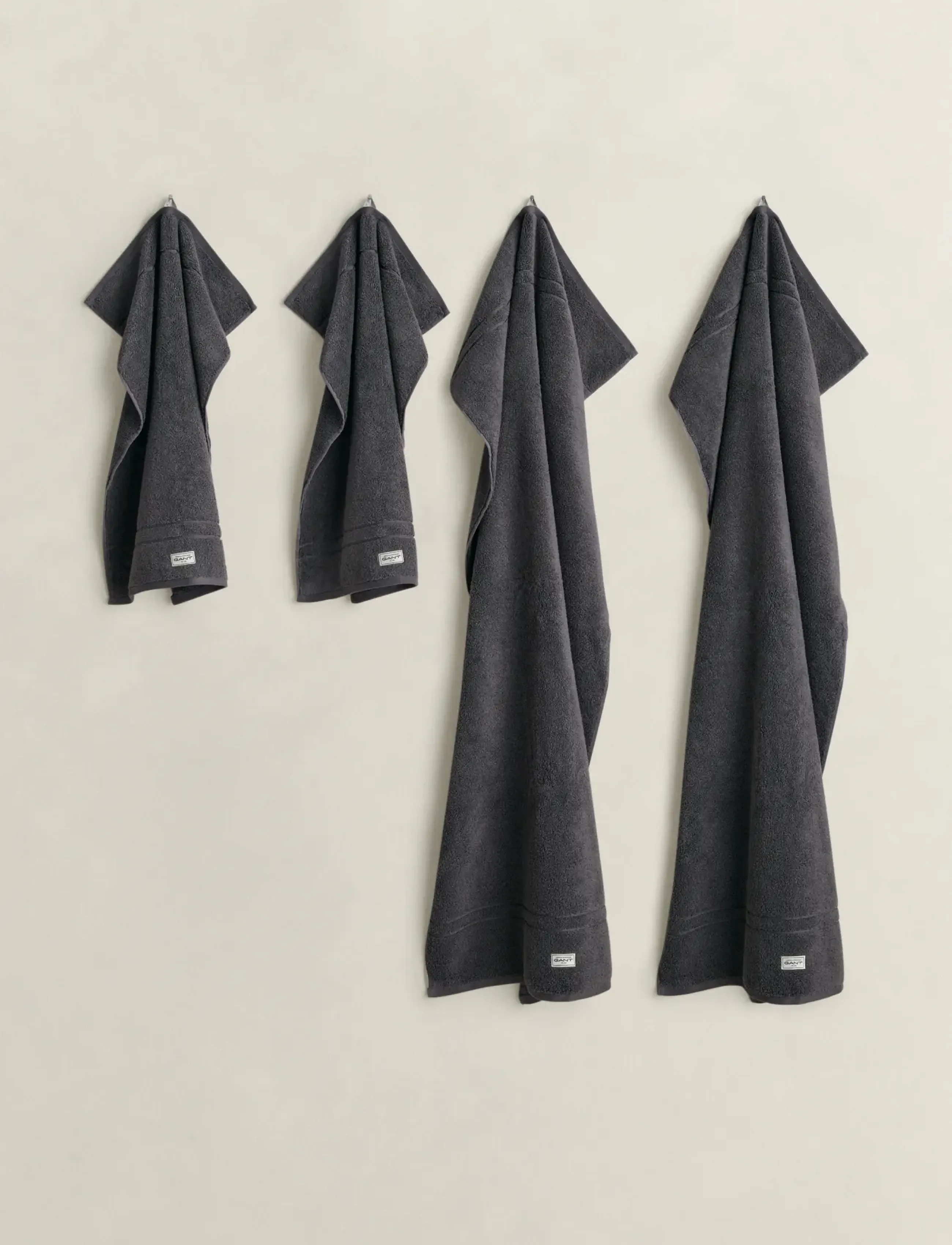 Gant 4-Pack Premium Towels, 50X70 cm, Towels & Bath Grau - Hand Homeware