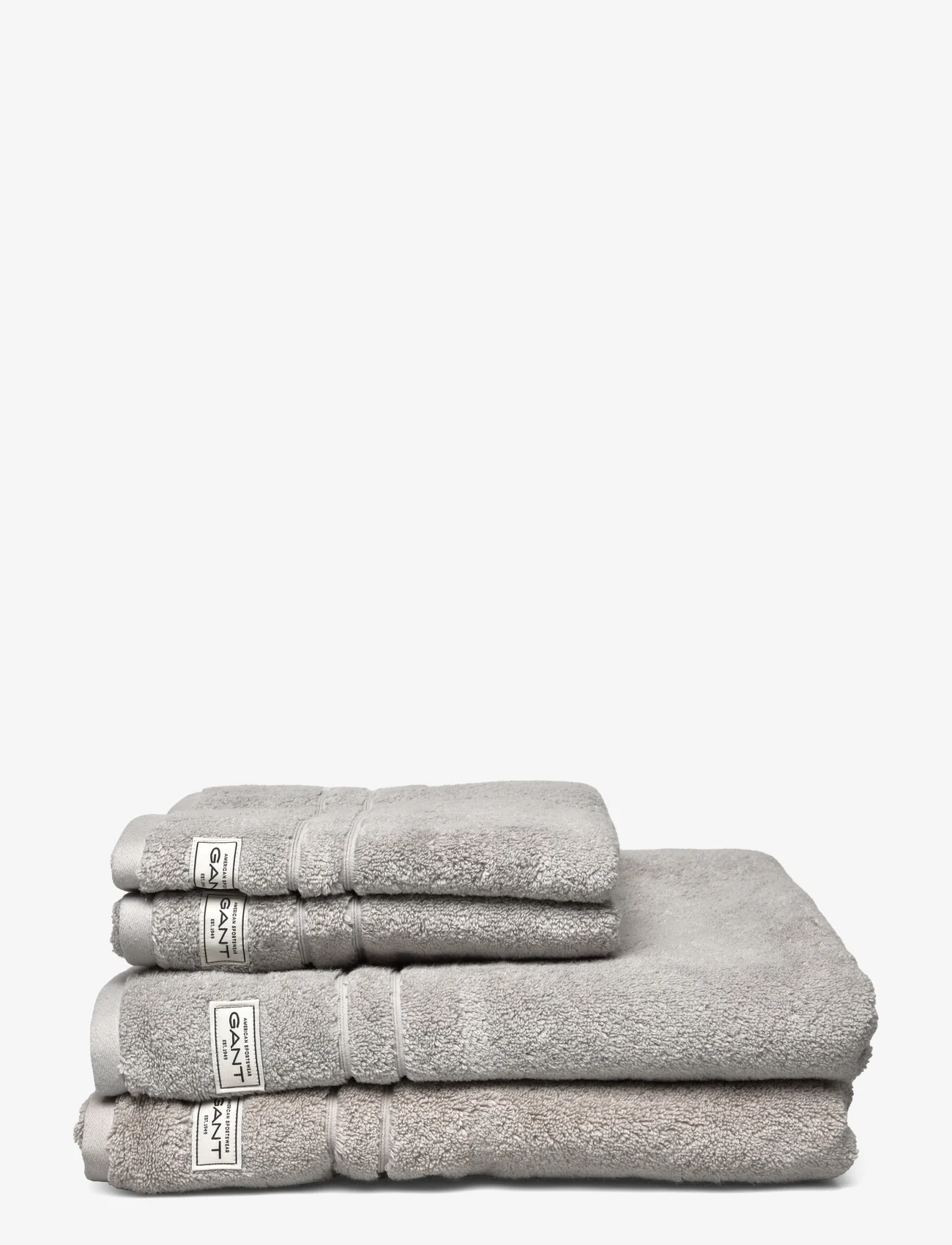 GANT - PREMIUM 4-PACK 50X70 70X140 - bath towels - heather grey - 0
