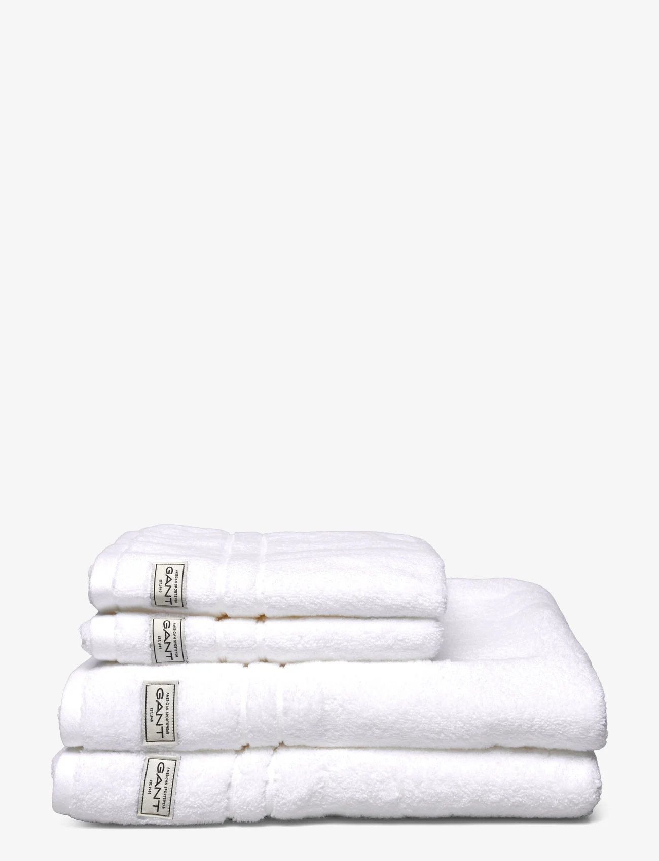 GANT - PREMIUM 4-PACK 50X70 70X140 - vonios kambario tekstilė - white - 0