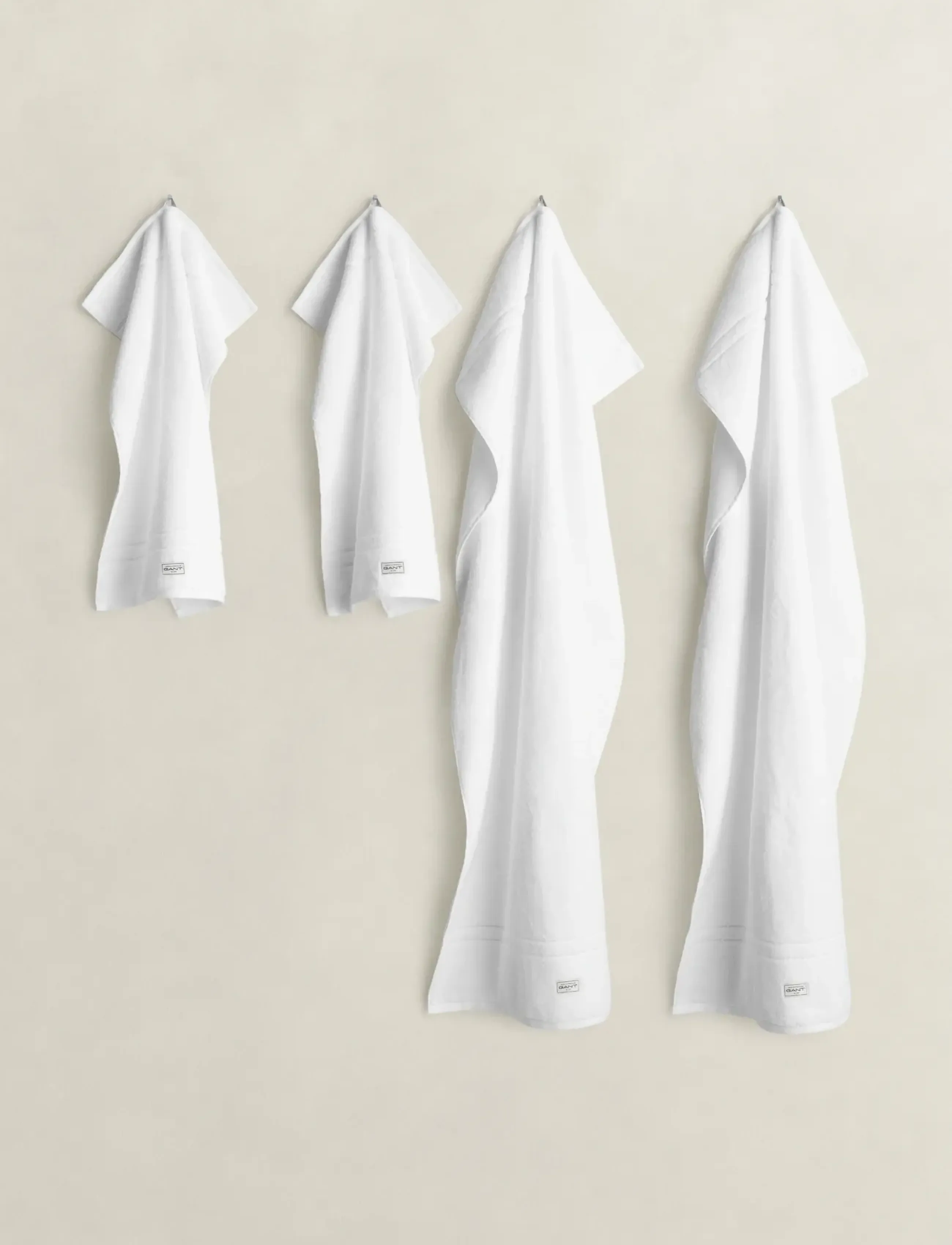 Gant 4-Pack Premium Towels, 50X70 cm, Towels & Bath Weiß - Hand Homeware