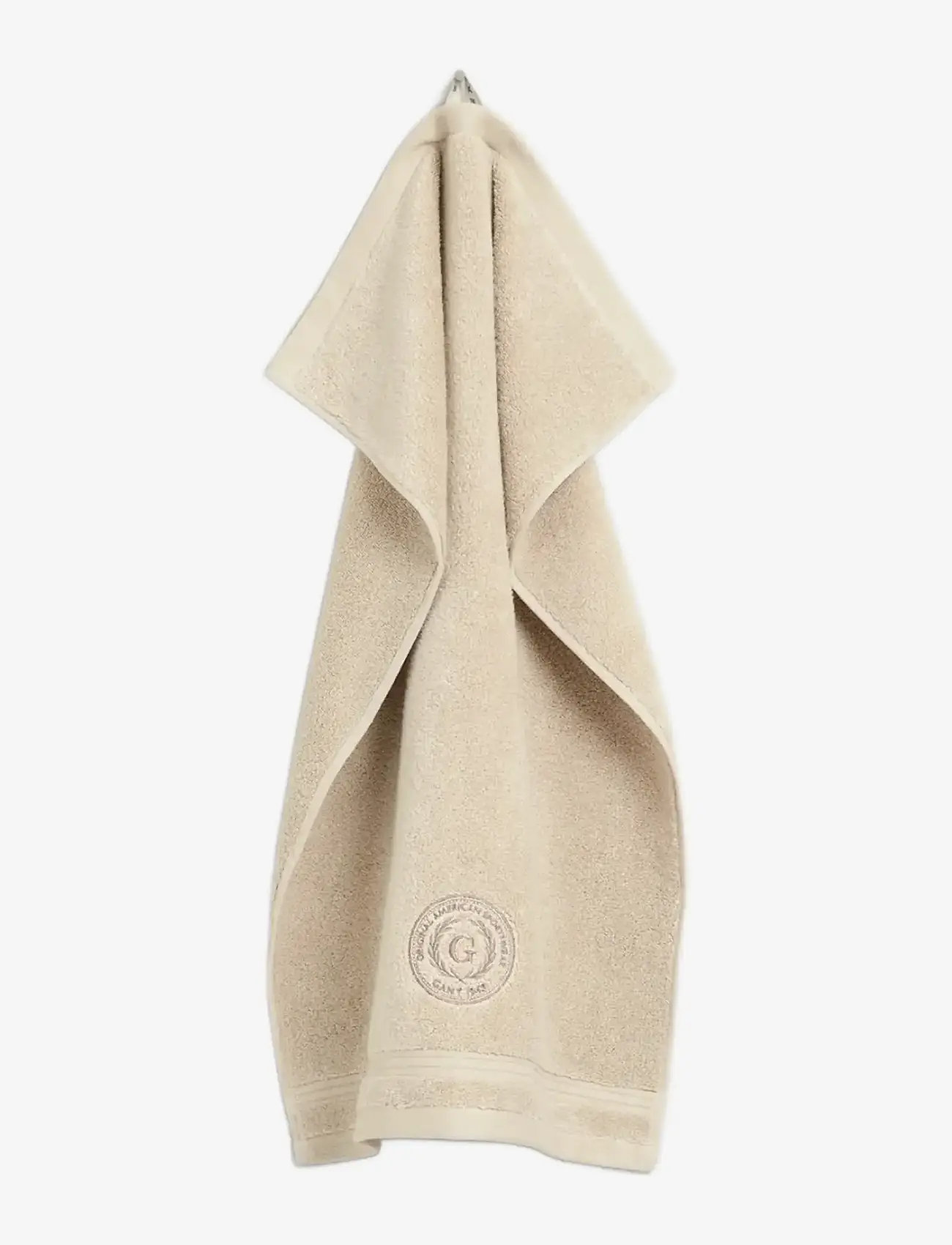 GANT - CREST TOWEL - gästhanddukar - putty - 0