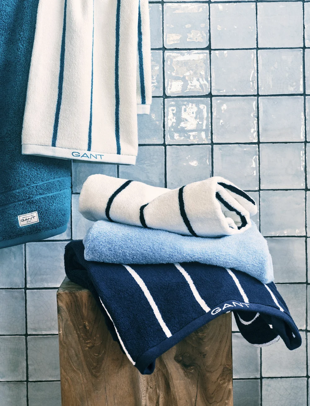 GANT - STRIPE TOWEL 30X50 - badlakan - cream - 1