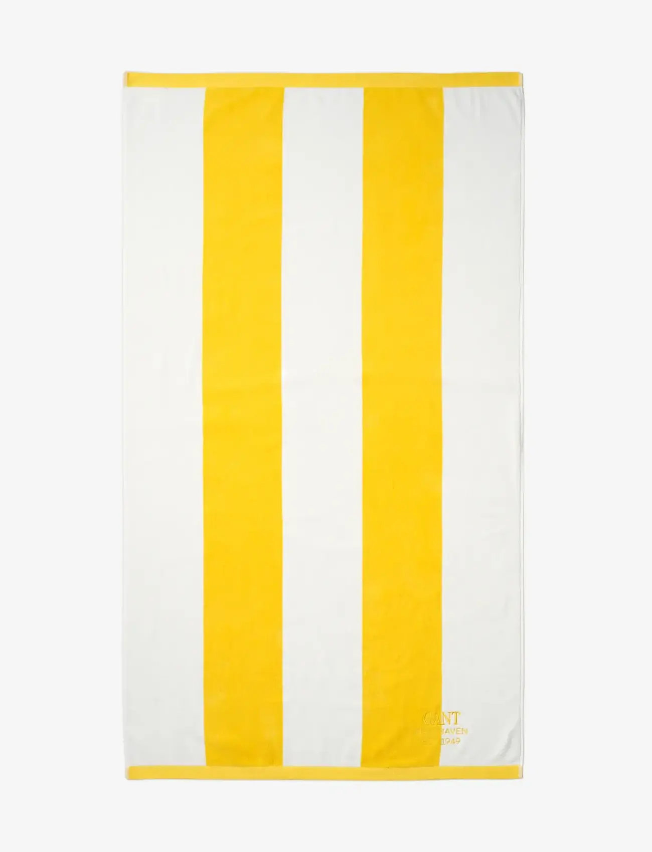 GANT - BOLD STRIPE BEACH TOWEL - badlakan - daffodil yellow - 1