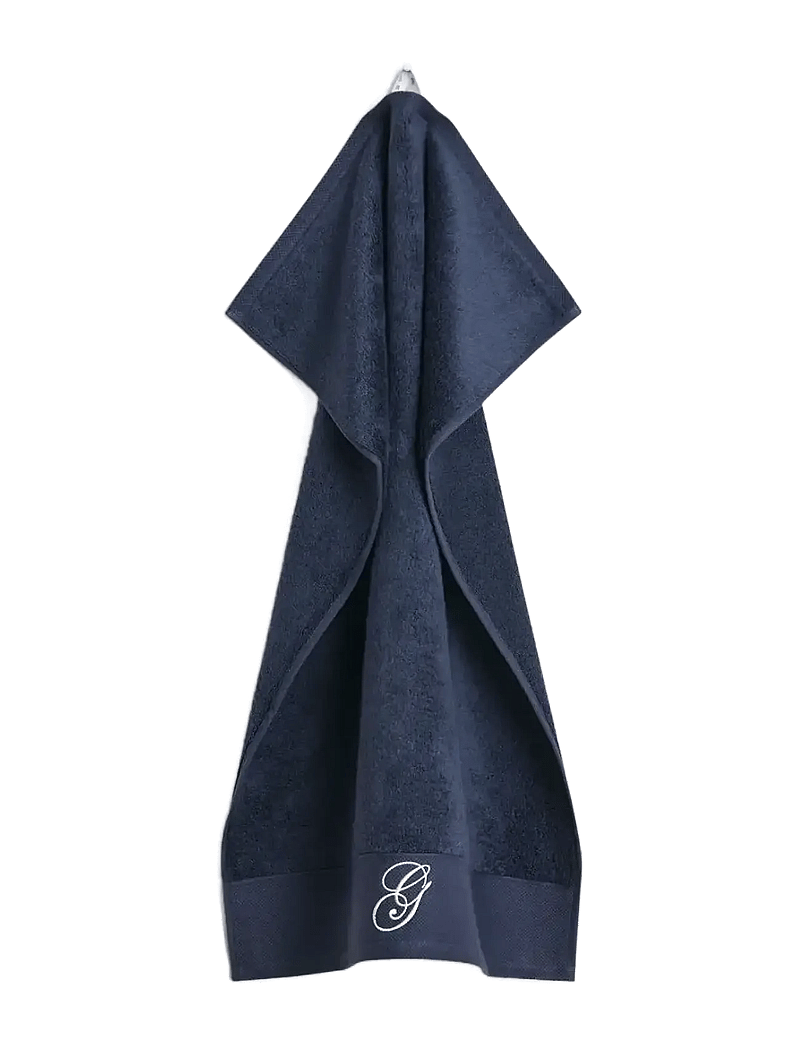 GANT - EMBROIDERY TOWEL 30X50 - gästehandtücher - marine - 0