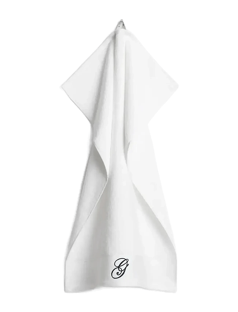 GANT - EMBROIDERY TOWEL 30X50 - gästhanddukar - white - 0