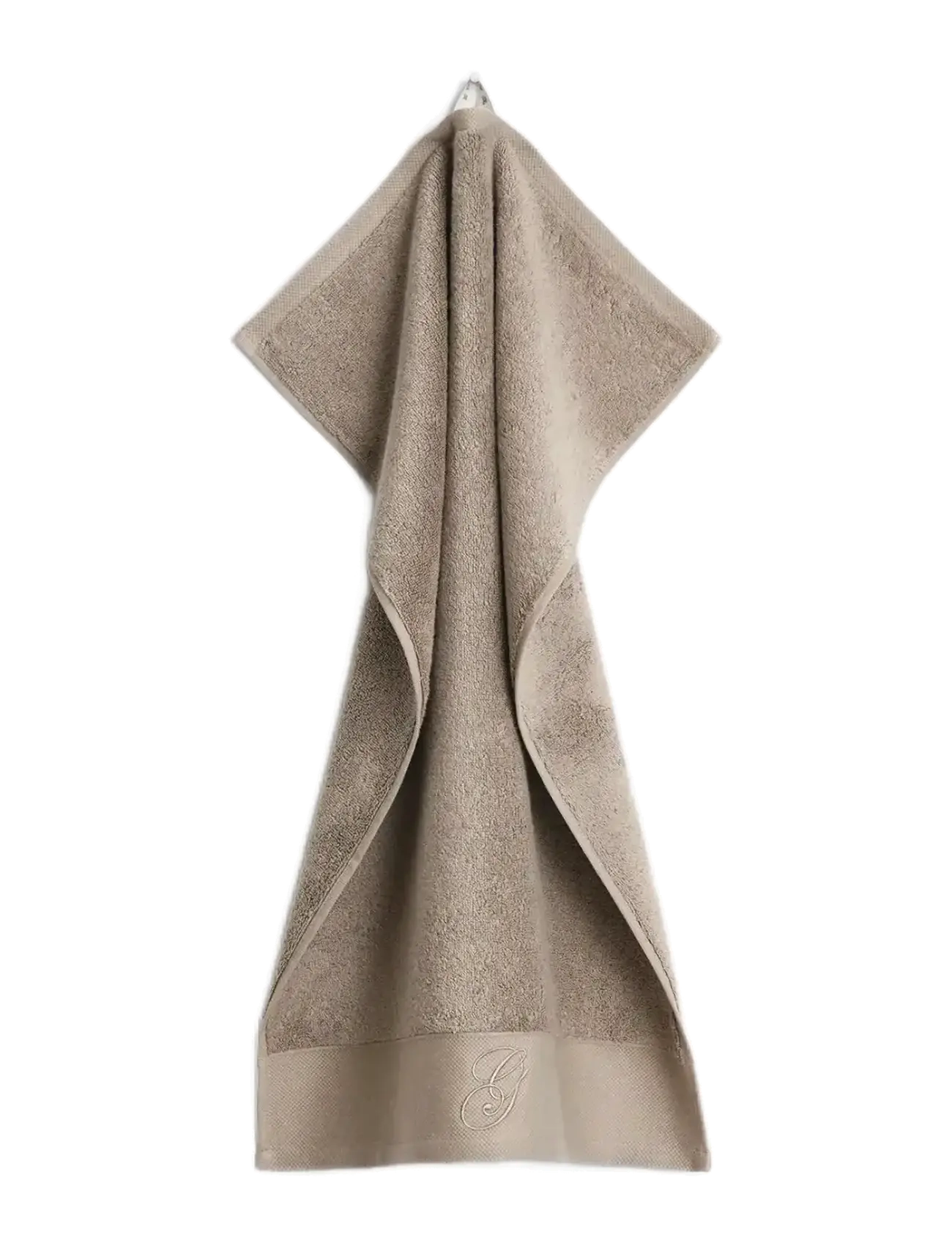 Gant Embroidery Towel 50X70, Towels & Bath Towels, Beige - Guest Homeware