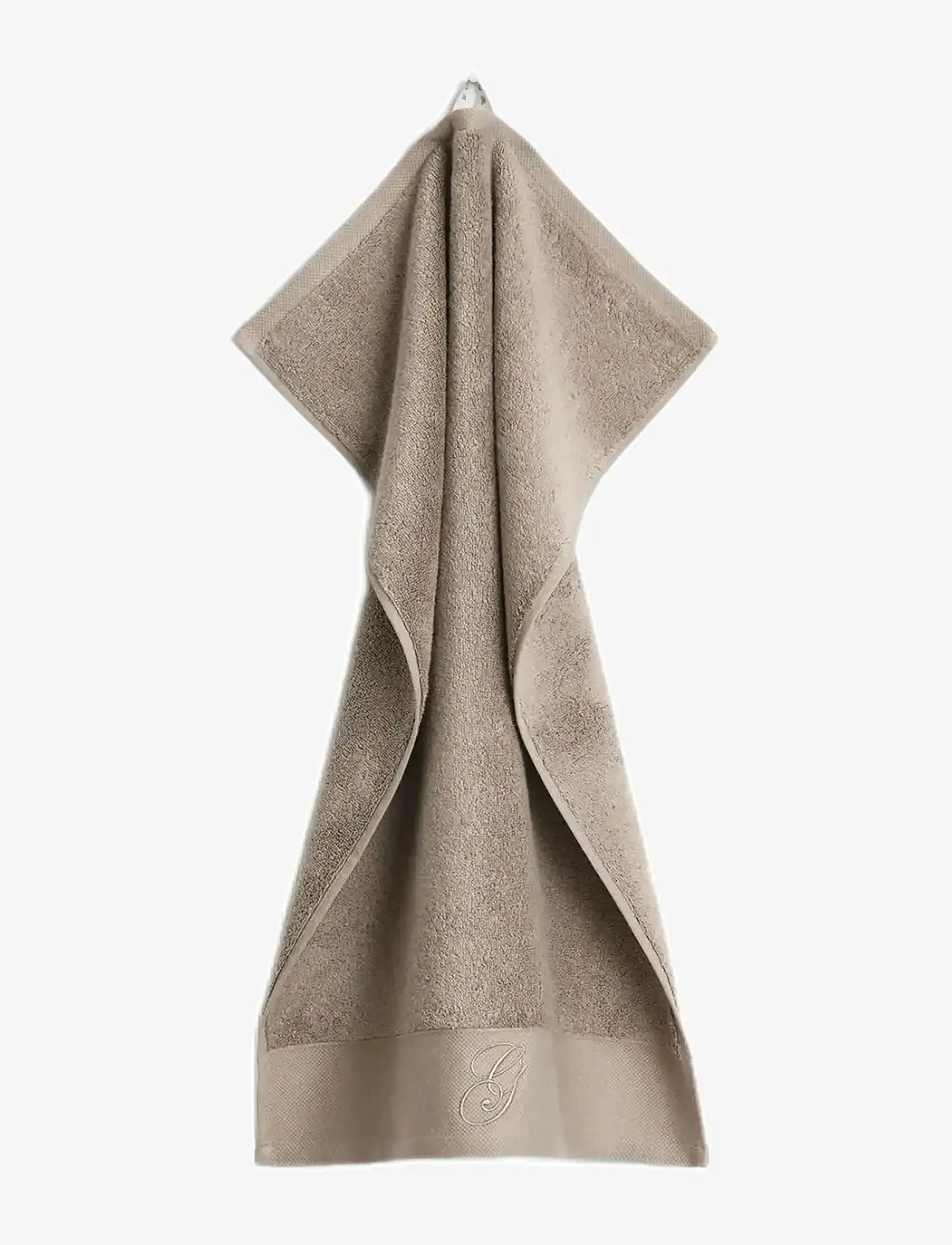 Gant - EMBROIDERY TOWEL 50X70 - badehåndklæder - taupe beige - 0