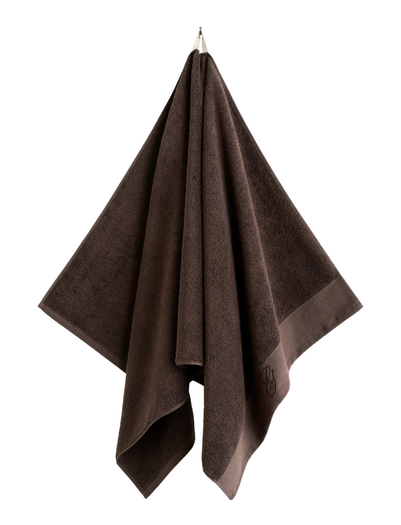 Gant EMBROIDERY TOWEL 70X140 - Guest towels - DEEP BROWN / brown