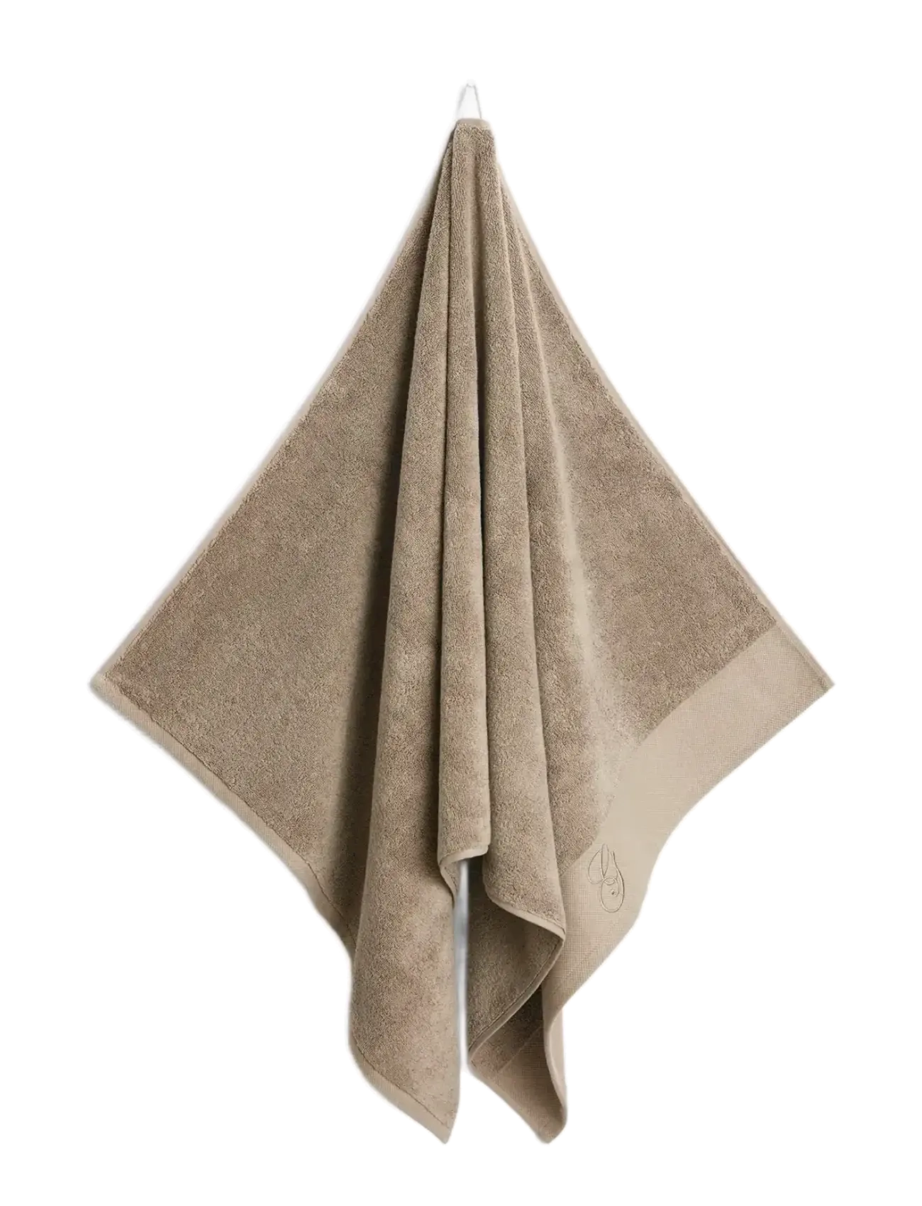 Gant Embroidery Towel 70X140, Towels & Bath Towels, Beige - Guest Homeware