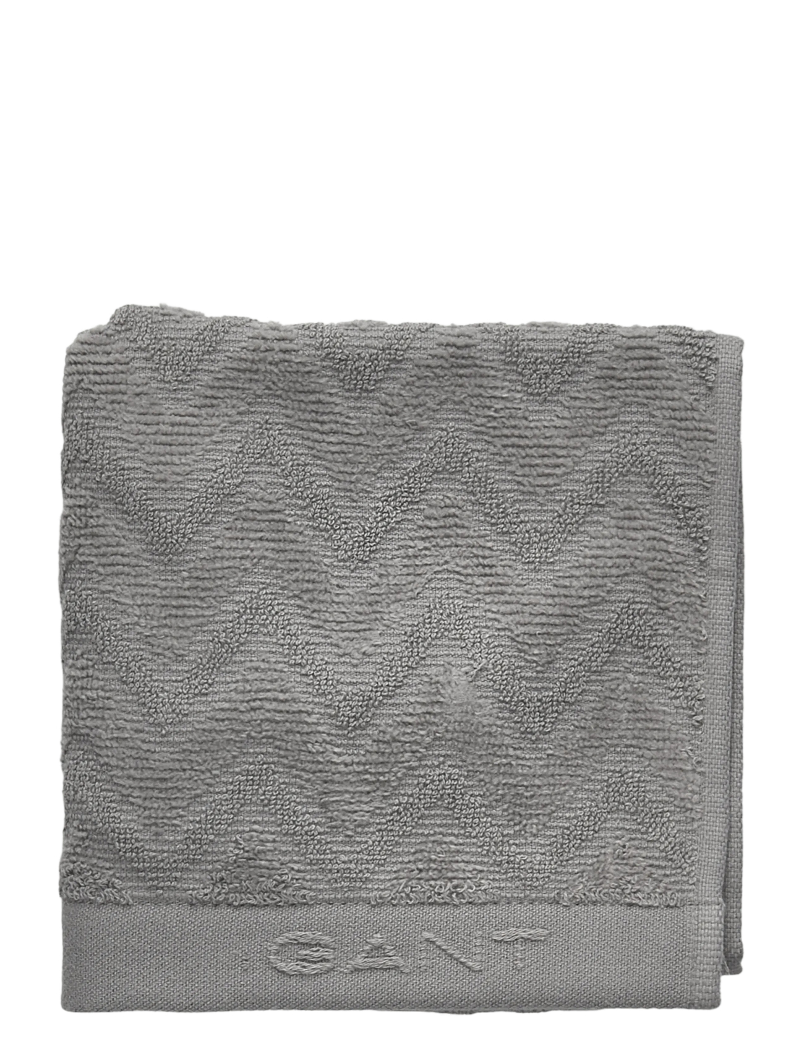 Gant Jacquard Herringbone Towel 30X50, Towels & Bath Towels, Grau - Homeware