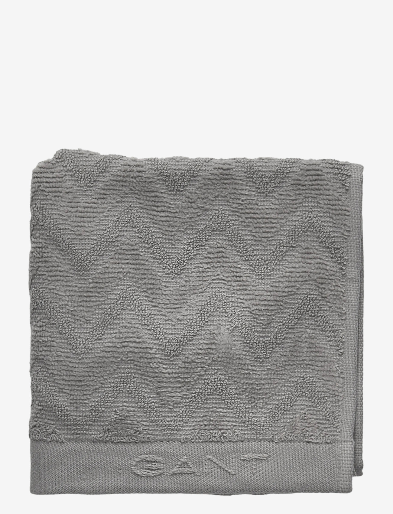 GANT - JACQUARD HERRINGBONE TOWEL 30X50 - bath towels - concrete grey - 0